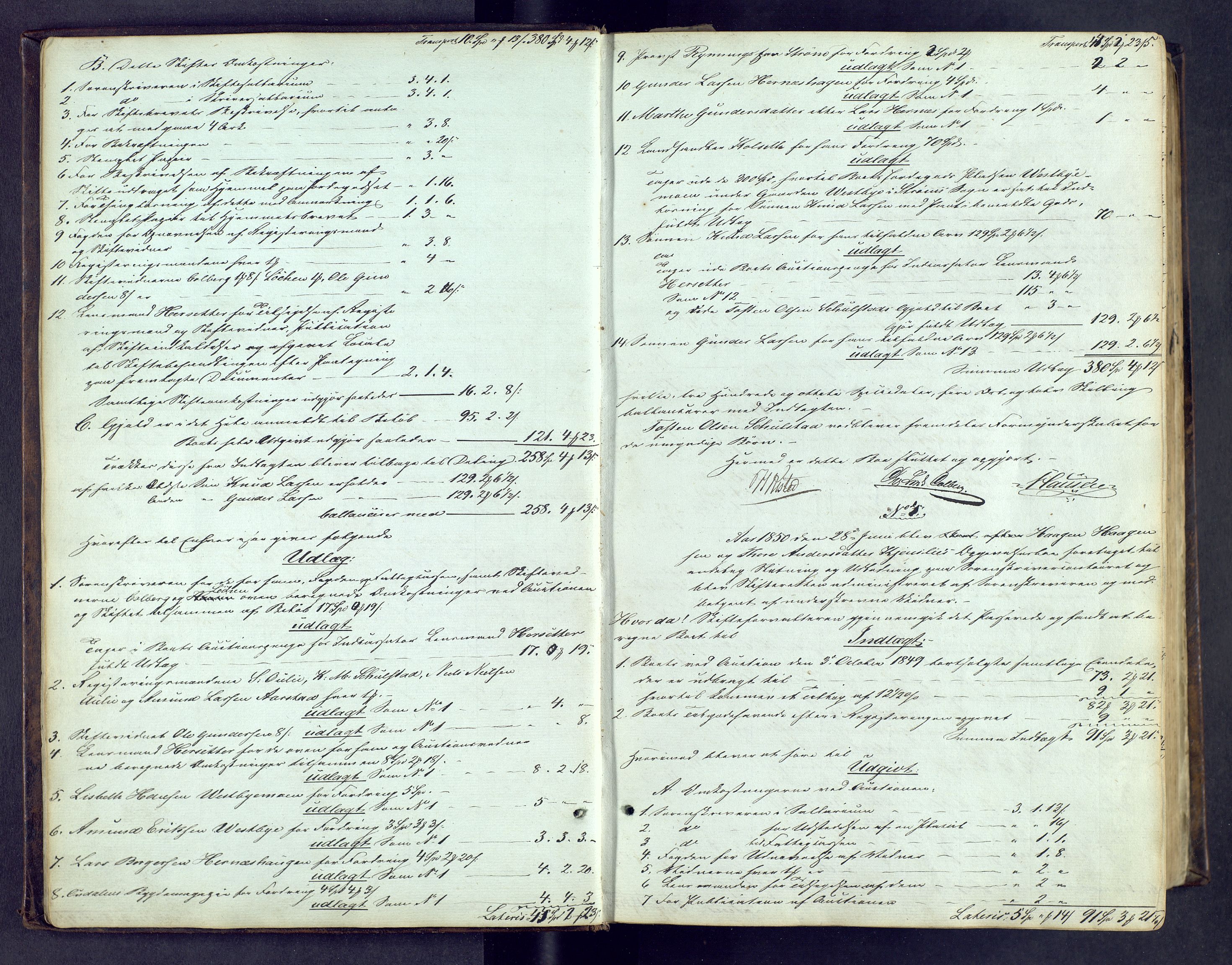 Vinger og Odal sorenskriveri, AV/SAH-TING-022/J/Jc/Jca/L0002: Skifteutlodningsprotokoll - Odal, 1849-1891, p. 5