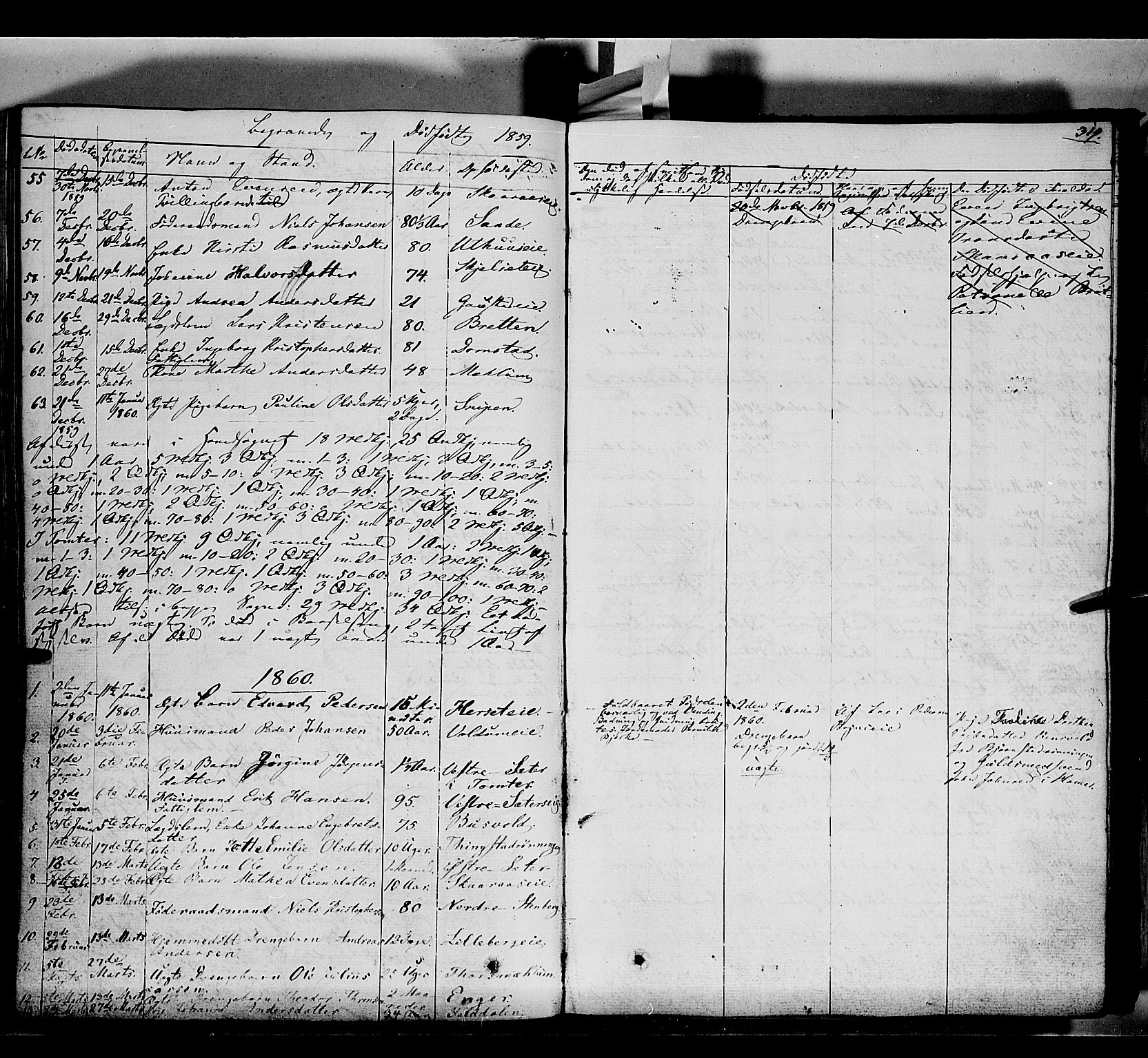 Romedal prestekontor, SAH/PREST-004/K/L0004: Parish register (official) no. 4, 1847-1861, p. 319
