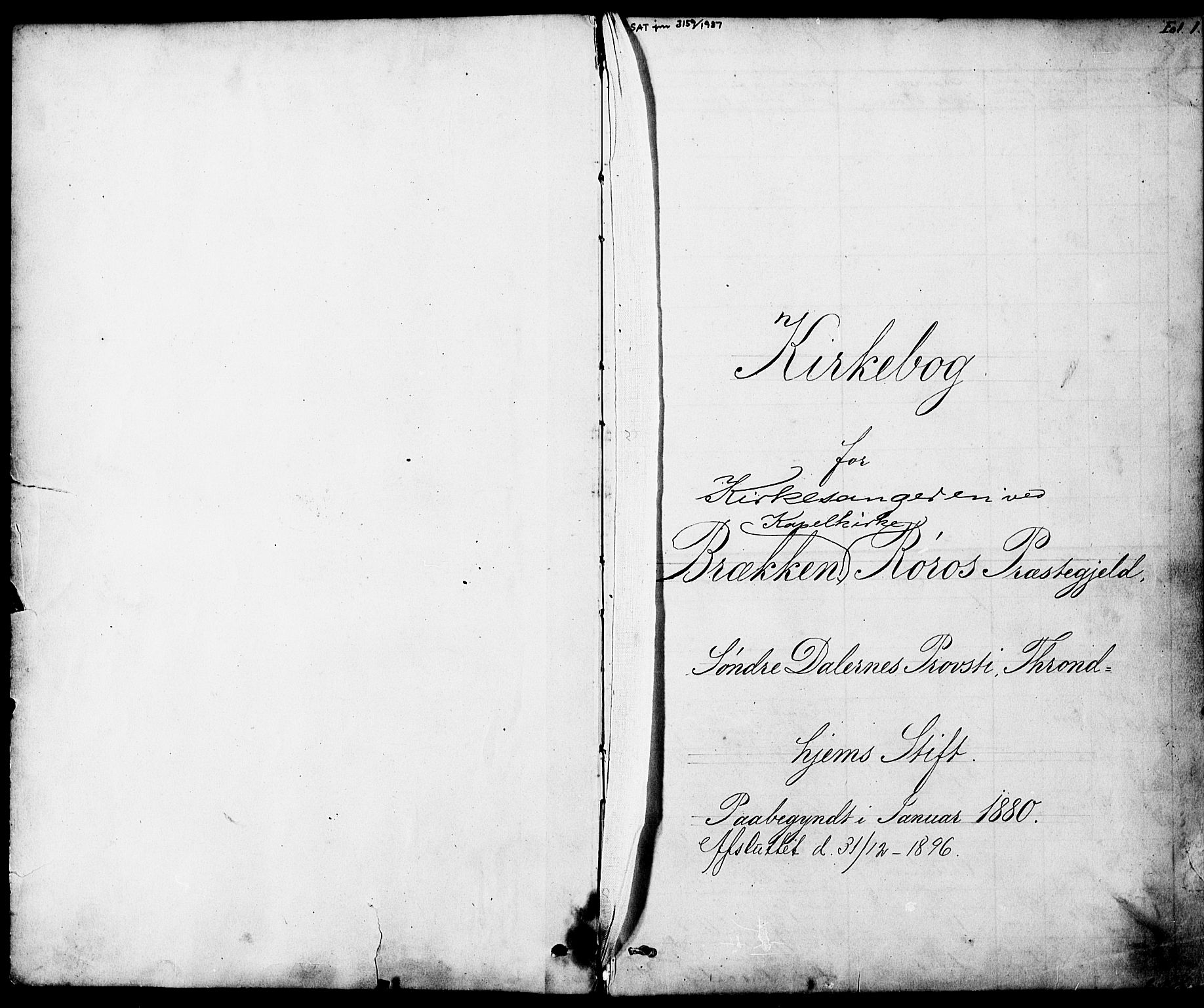 Ministerialprotokoller, klokkerbøker og fødselsregistre - Sør-Trøndelag, SAT/A-1456/683/L0949: Parish register (copy) no. 683C01, 1880-1896, p. 1