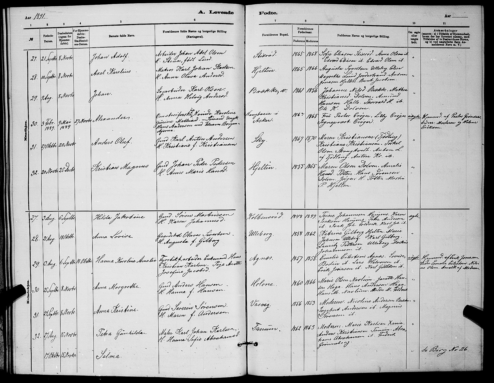 Brunlanes kirkebøker, AV/SAKO-A-342/G/Ga/L0003: Parish register (copy) no. I 3, 1877-1898