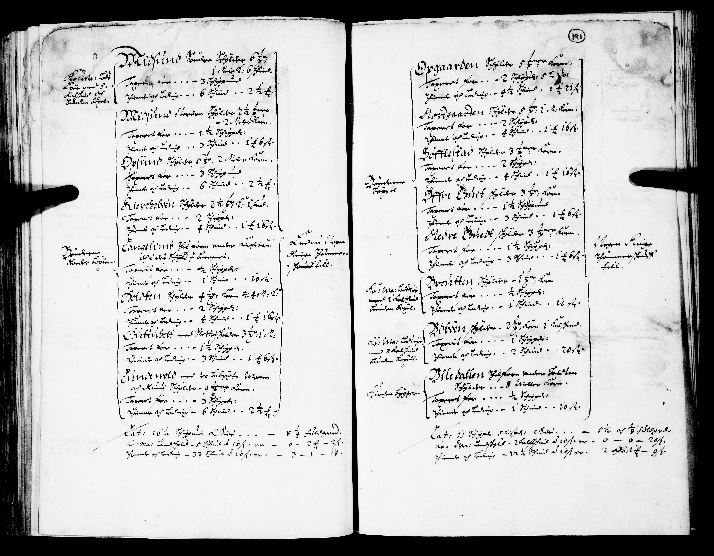 Rentekammeret inntil 1814, Realistisk ordnet avdeling, AV/RA-EA-4070/N/Nb/Nba/L0026: Nedre og Øvre Telemark fogderi, 1667, p. 190b-191a