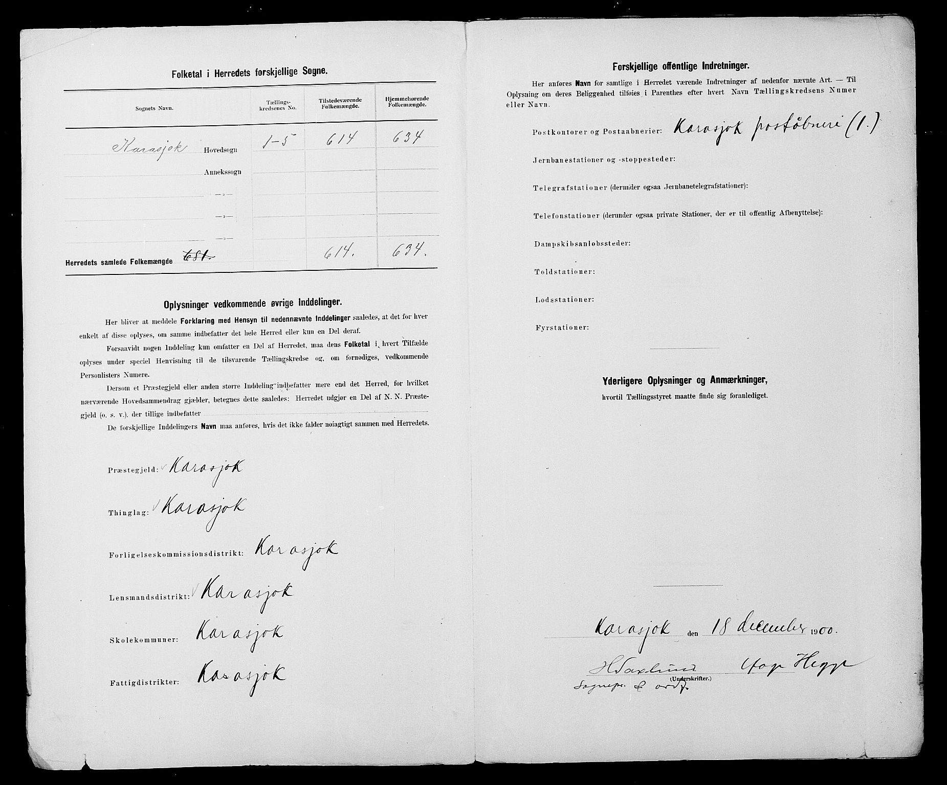 SATØ, 1900 census for Karasjok, 1900, p. 3