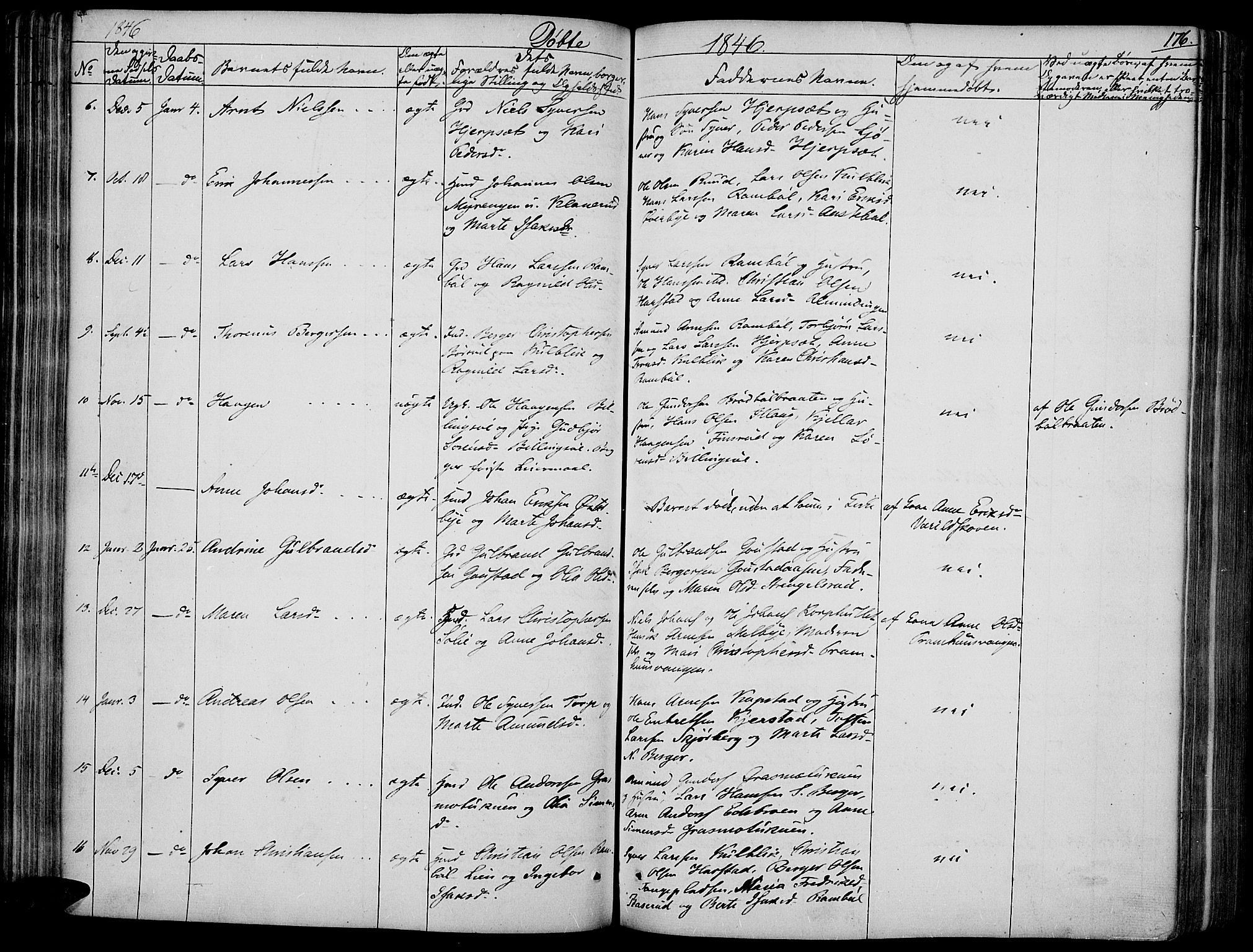 Vinger prestekontor, SAH/PREST-024/H/Ha/Haa/L0008: Parish register (official) no. 8, 1839-1847, p. 176