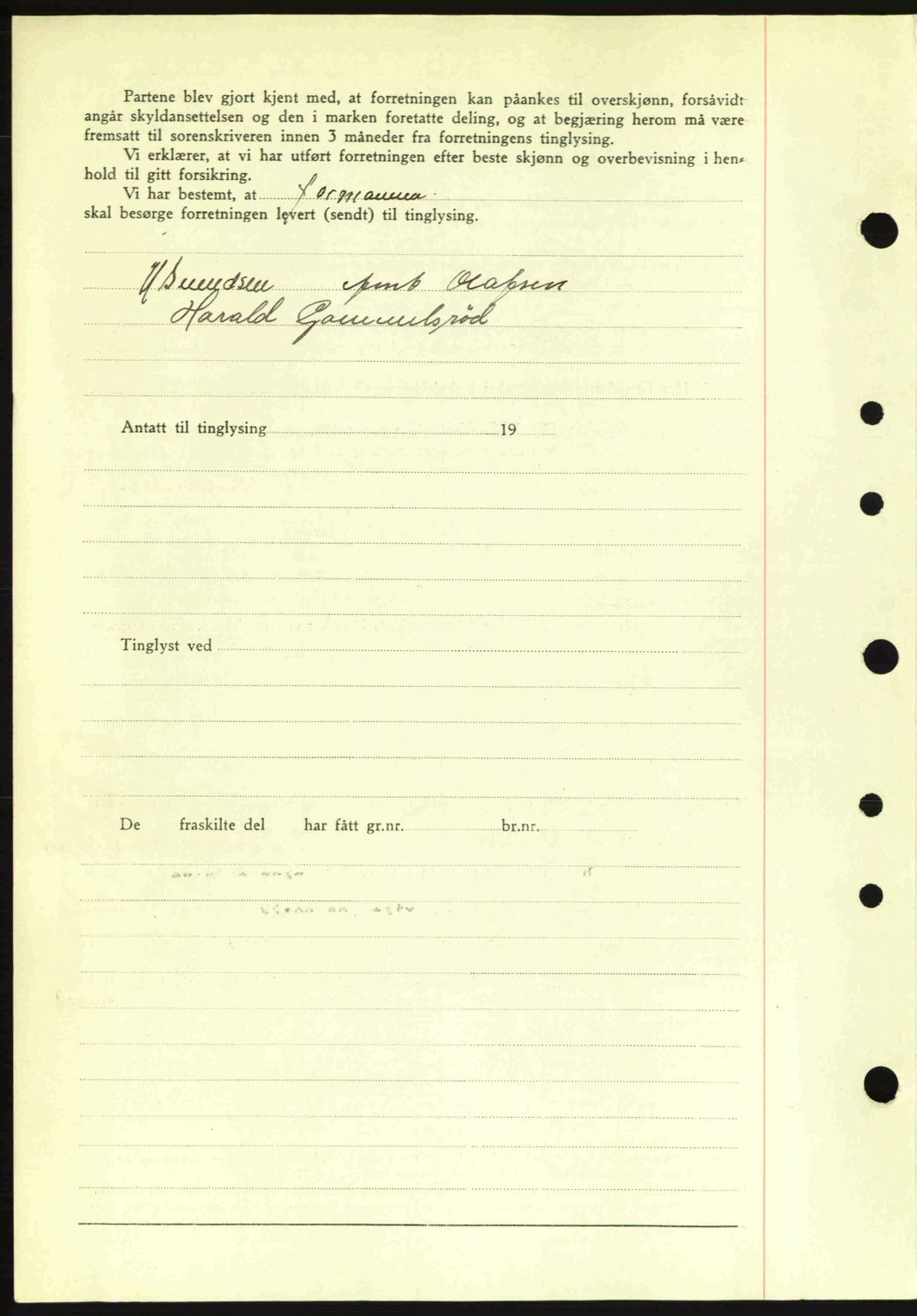 Moss sorenskriveri, SAO/A-10168: Mortgage book no. A9, 1941-1942, Diary no: : 1094/1942