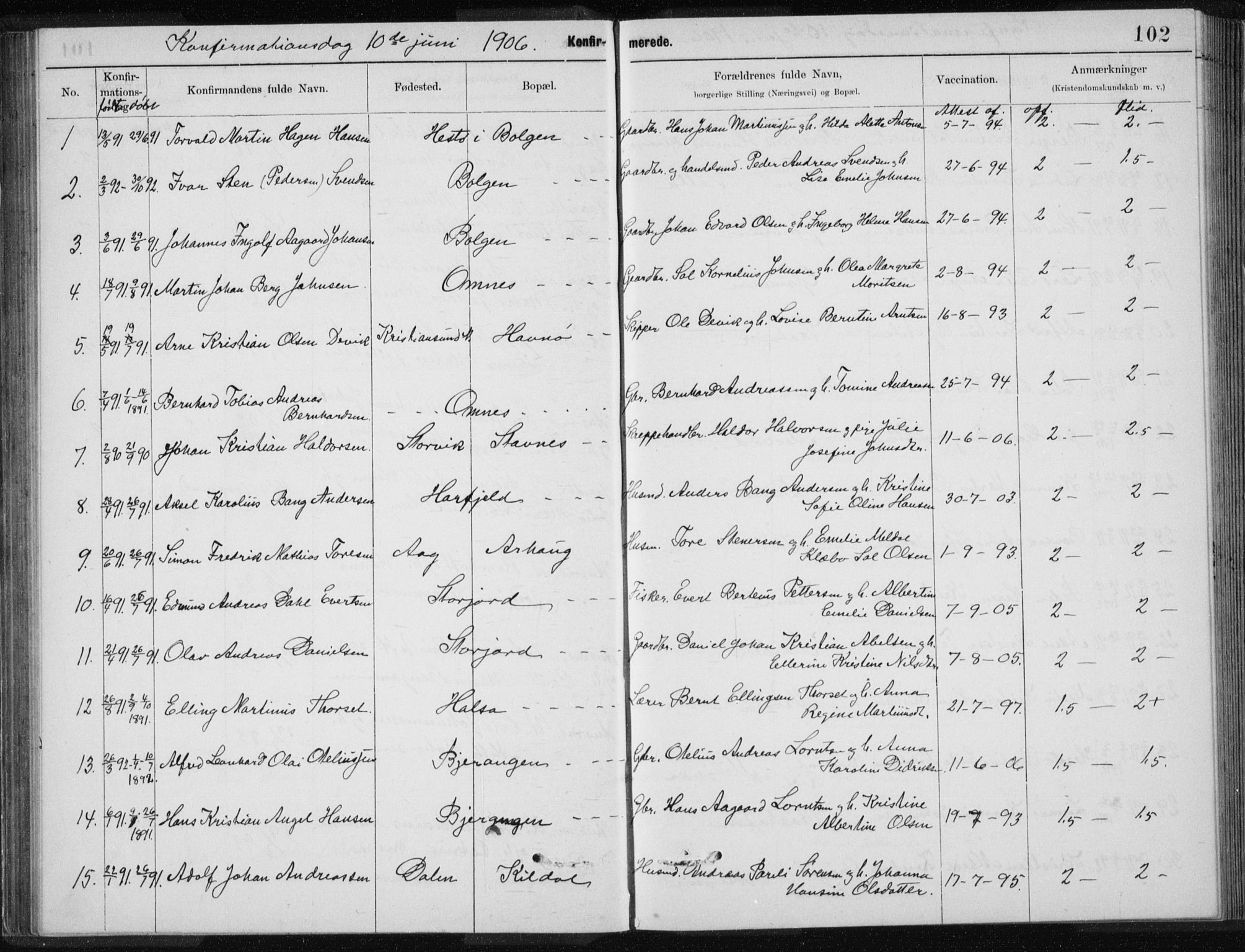 Ministerialprotokoller, klokkerbøker og fødselsregistre - Nordland, SAT/A-1459/843/L0637: Parish register (copy) no. 843C06, 1884-1908, p. 102
