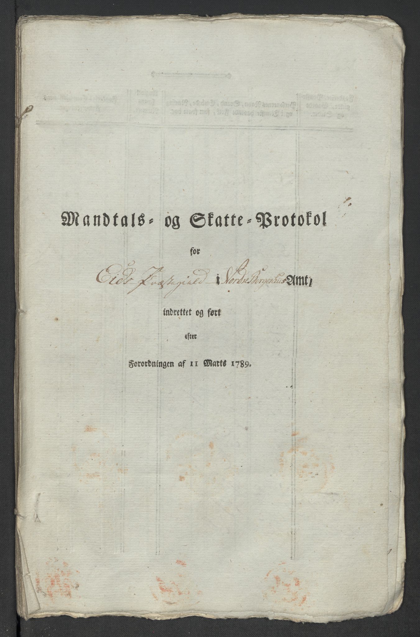 Rentekammeret inntil 1814, Reviderte regnskaper, Mindre regnskaper, RA/EA-4068/Rf/Rfe/L0048: Sunnfjord og Nordfjord fogderier, 1789, p. 314