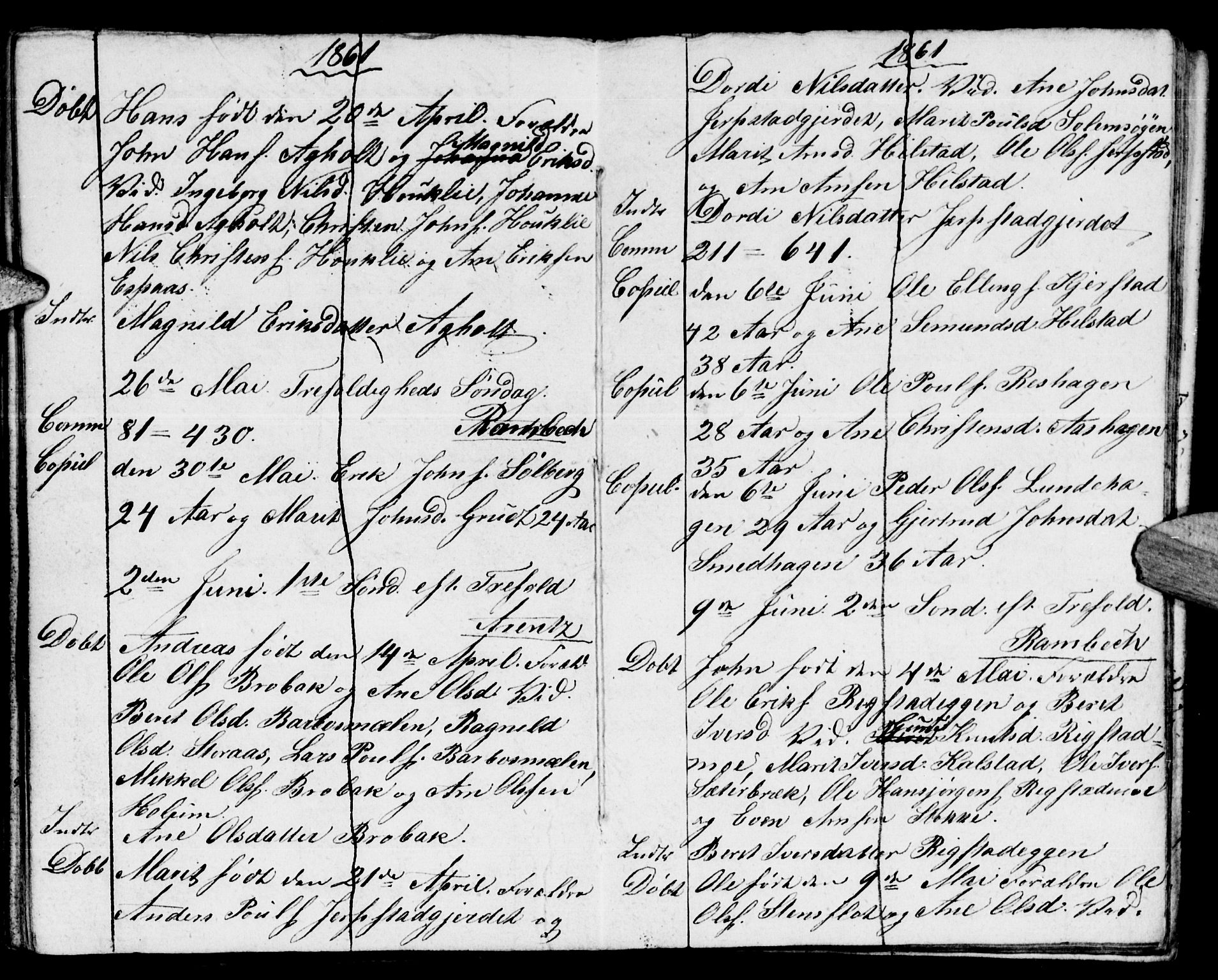 Meldal sokneprestkontor, SAT/A-1123/1/I/I1/I1f/L0008: Parish register draft no. 672I1F, 1827-1866