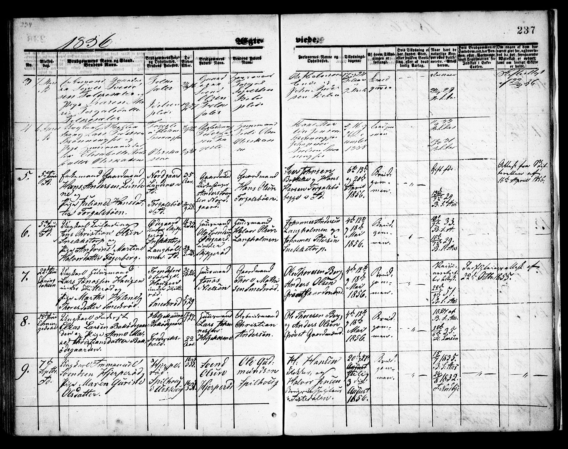 Idd prestekontor Kirkebøker, SAO/A-10911/F/Fc/L0004a: Parish register (official) no. III 4A, 1848-1860, p. 237