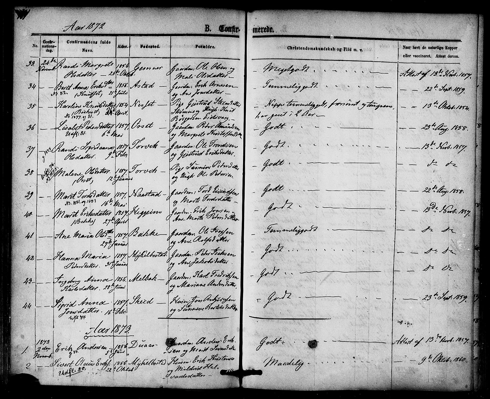 Ministerialprotokoller, klokkerbøker og fødselsregistre - Møre og Romsdal, AV/SAT-A-1454/584/L0966: Parish register (official) no. 584A06, 1869-1878, p. 111