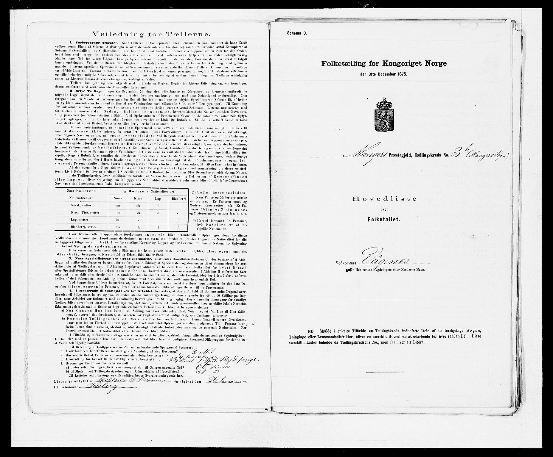 SAB, 1875 census for 1261P Manger, 1875, p. 10