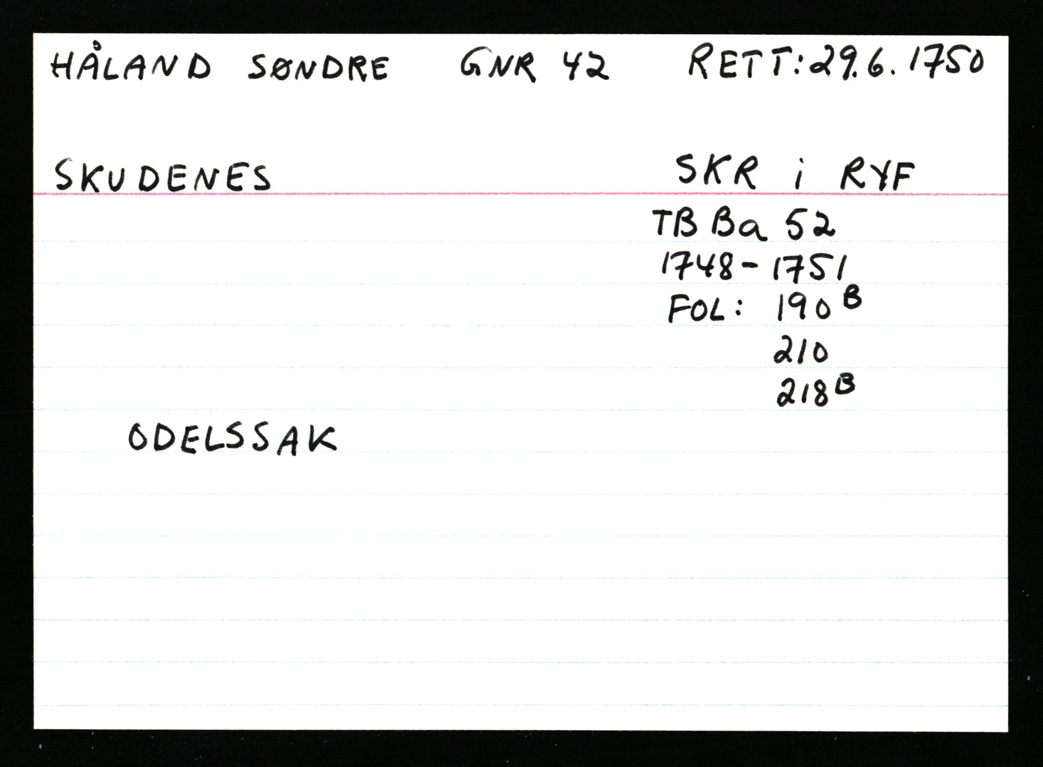 Statsarkivet i Stavanger, AV/SAST-A-101971/03/Y/Ym/L0028: Åstedskort sortert etter gårdsnavn: Hølleland - Ikdal, 1600-1950, p. 274