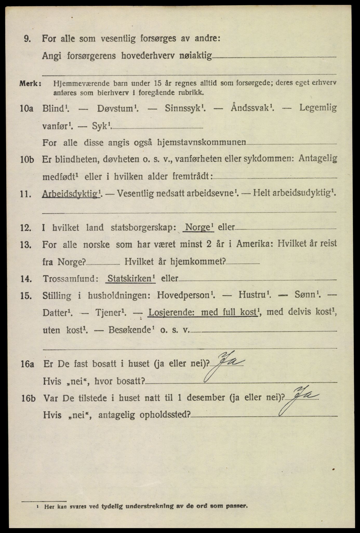 SAH, 1920 census for Vinger, 1920, p. 11681