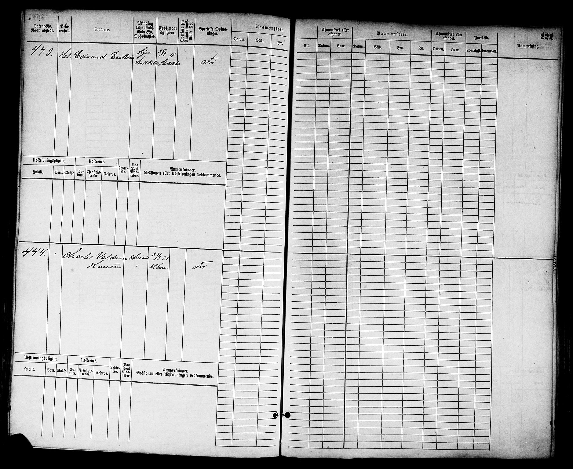 Kristiansand mønstringskrets, AV/SAK-2031-0015/F/Fb/L0003: Hovedrulle nr 1-762, I-10, 1860-1911, p. 235