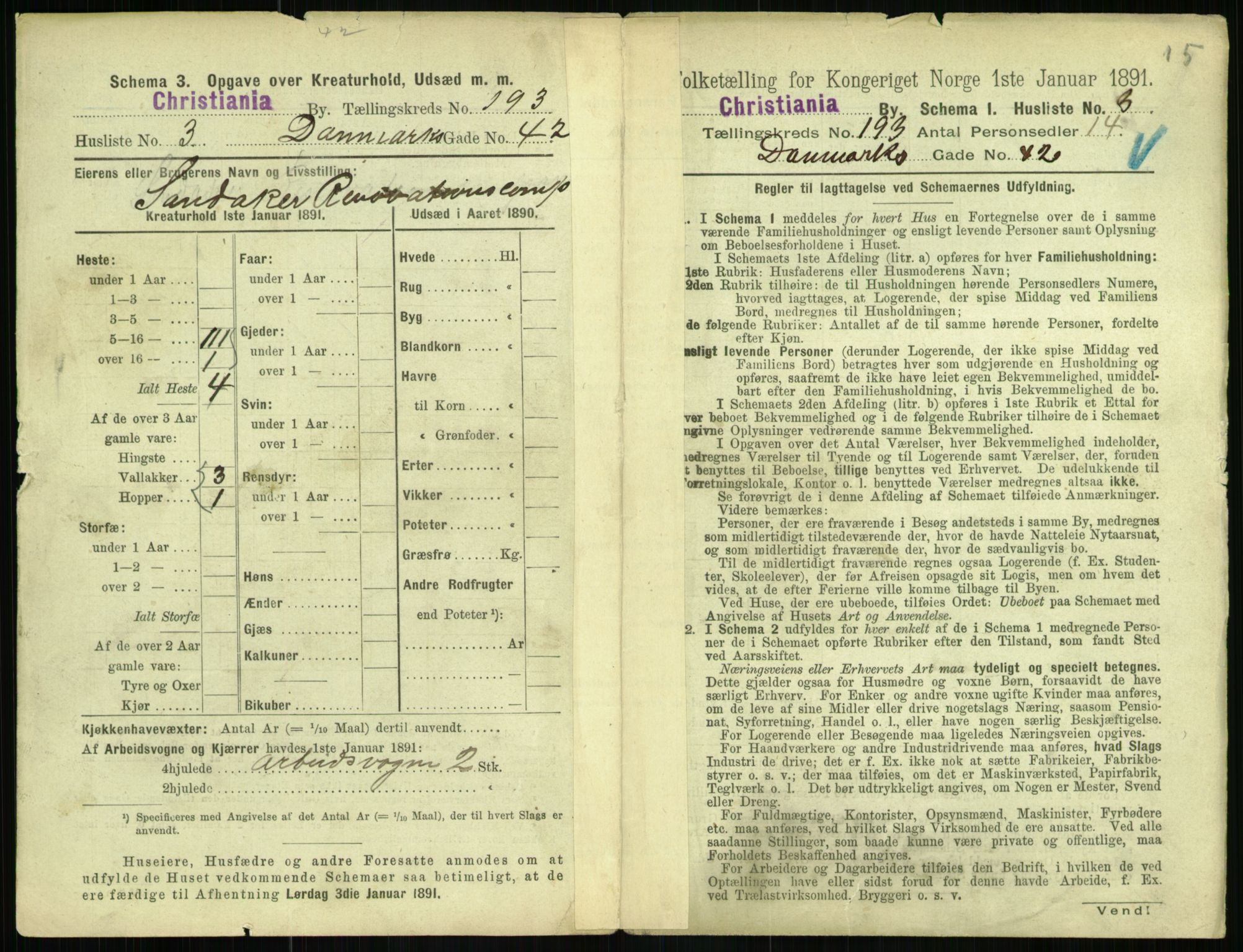 RA, 1891 census for 0301 Kristiania, 1891, p. 116068