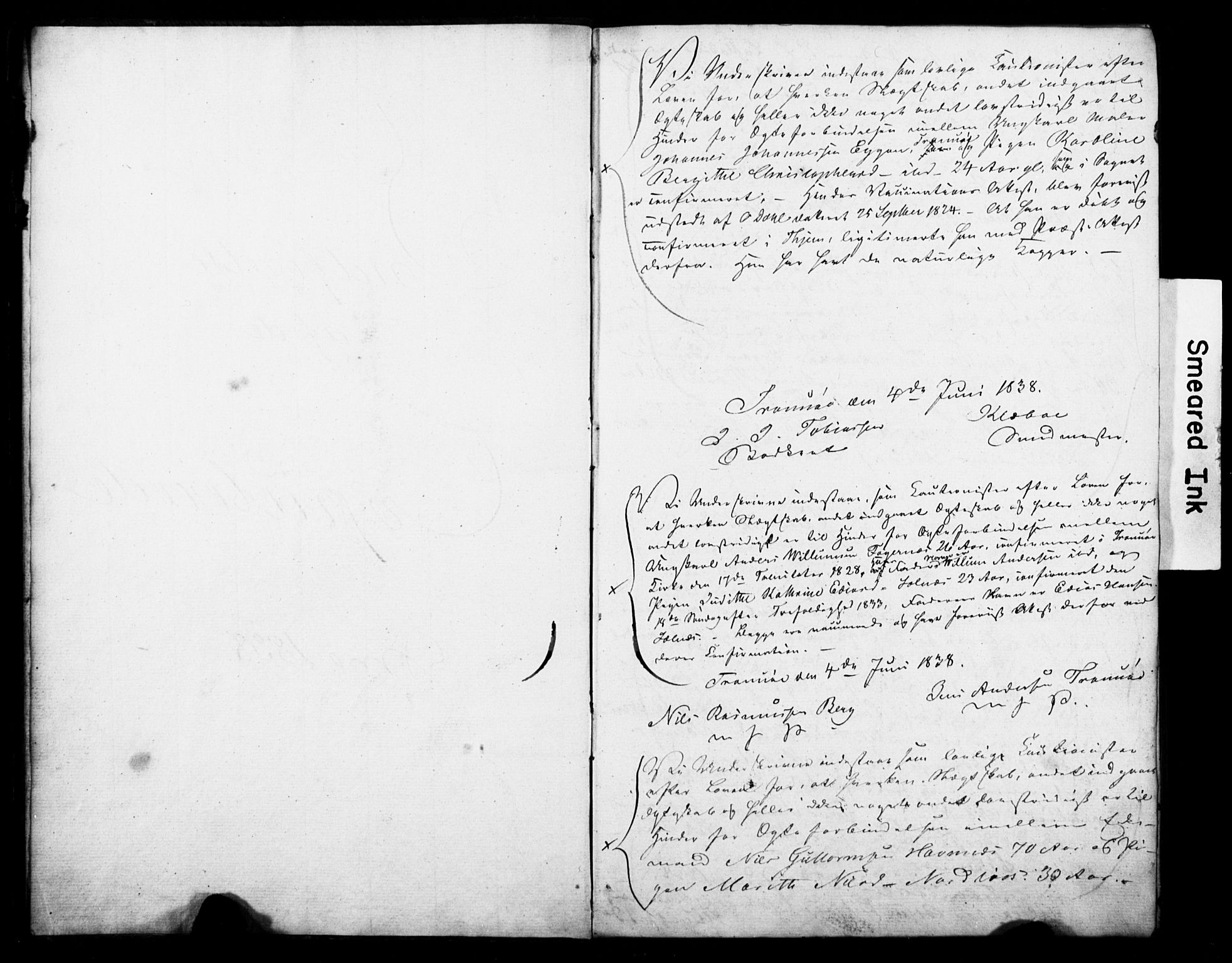 Tromsø sokneprestkontor/stiftsprosti/domprosti, SATØ/S-1343/H/Hc/L0096: Banns register no. 2, 1838-1851