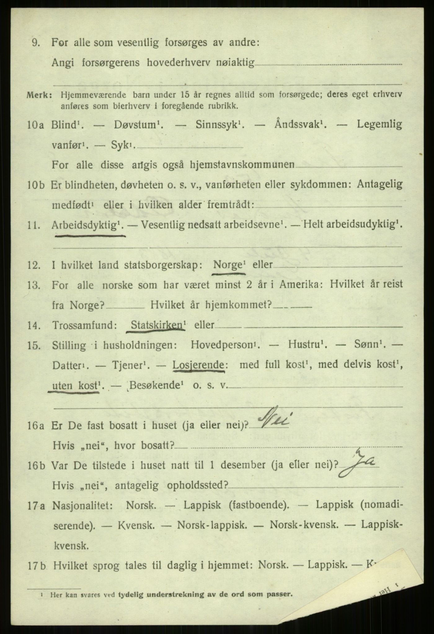 SATØ, 1920 census for Tranøy, 1920, p. 4548