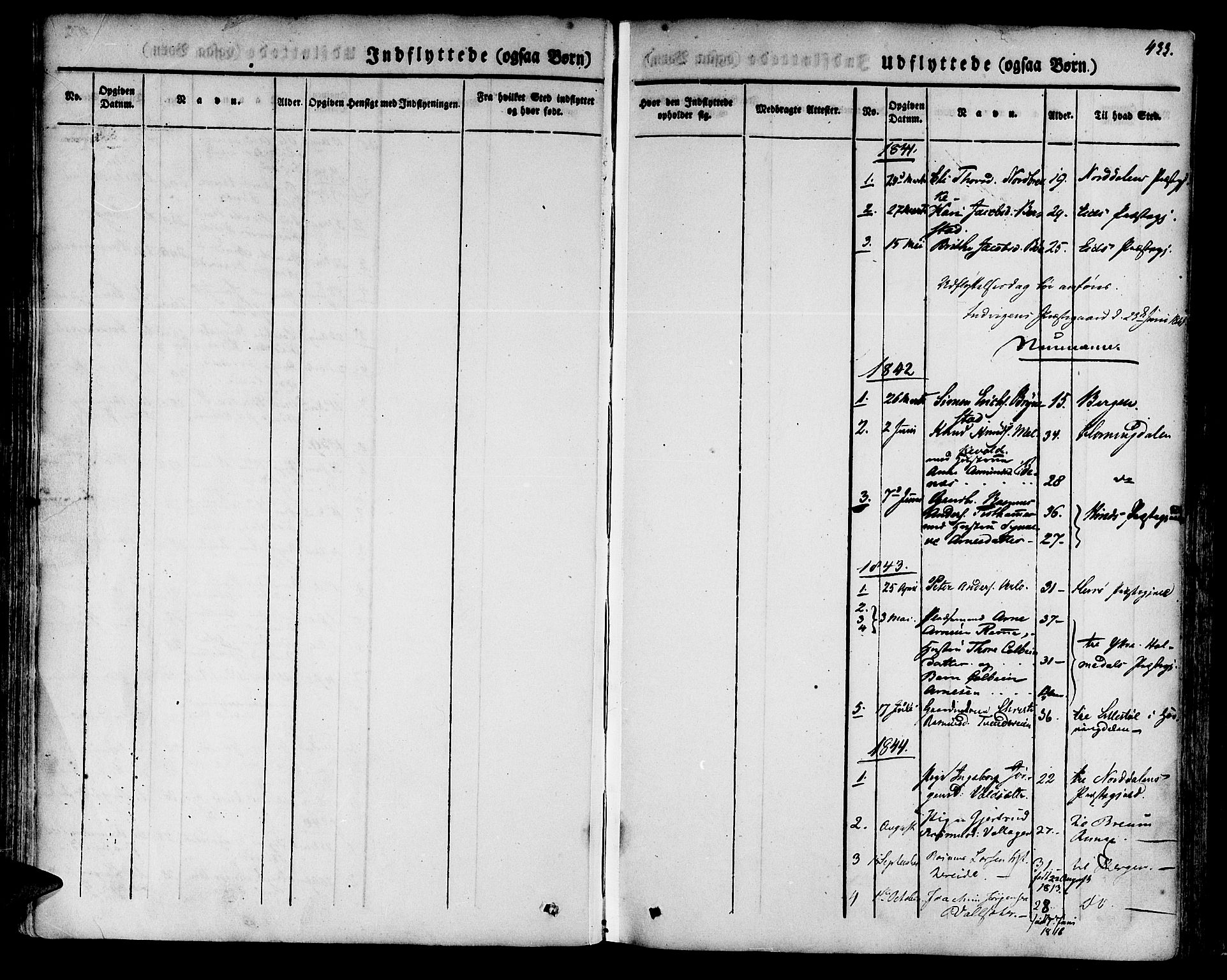 Innvik sokneprestembete, AV/SAB-A-80501: Parish register (official) no. A 4II, 1832-1846, p. 433