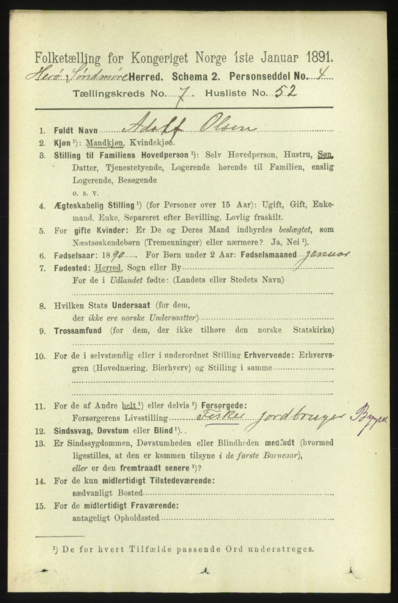 RA, 1891 census for 1515 Herøy, 1891, p. 3175