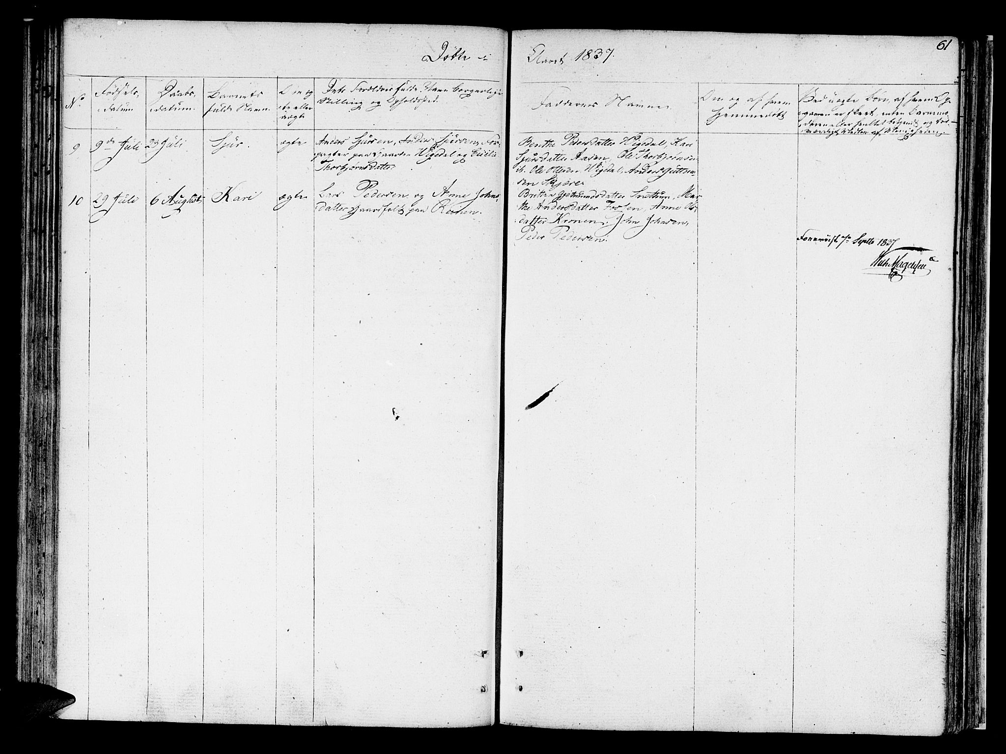 Jostedal sokneprestembete, AV/SAB-A-80601/H/Haa/Haaa/L0003: Parish register (official) no. A 3, 1807-1837, p. 61