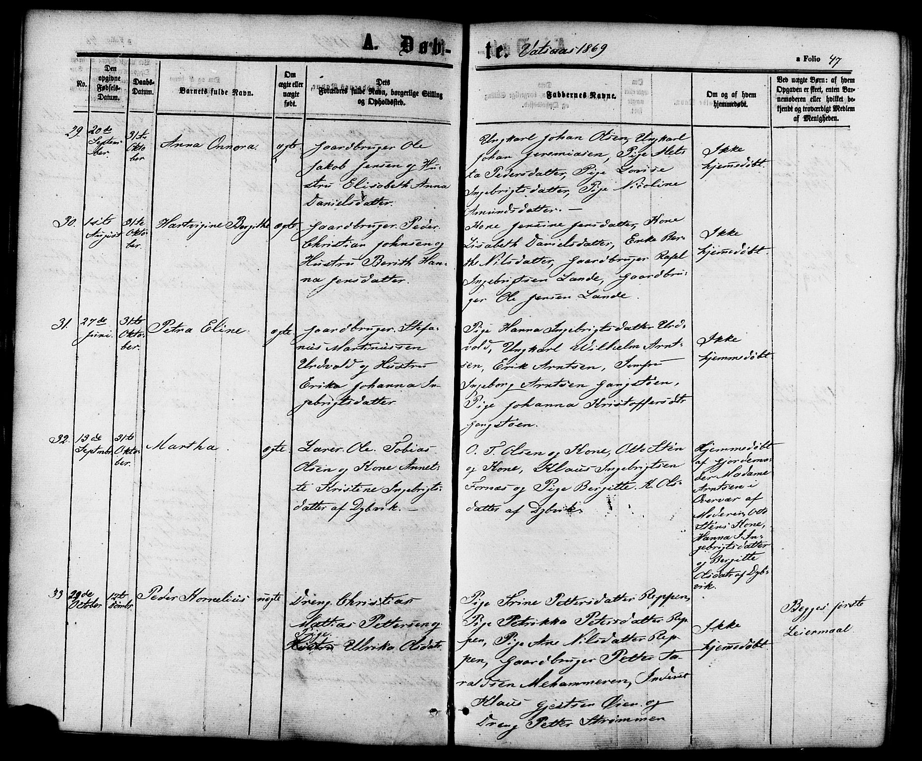 Ministerialprotokoller, klokkerbøker og fødselsregistre - Nordland, AV/SAT-A-1459/810/L0146: Parish register (official) no. 810A08 /1, 1862-1874, p. 47