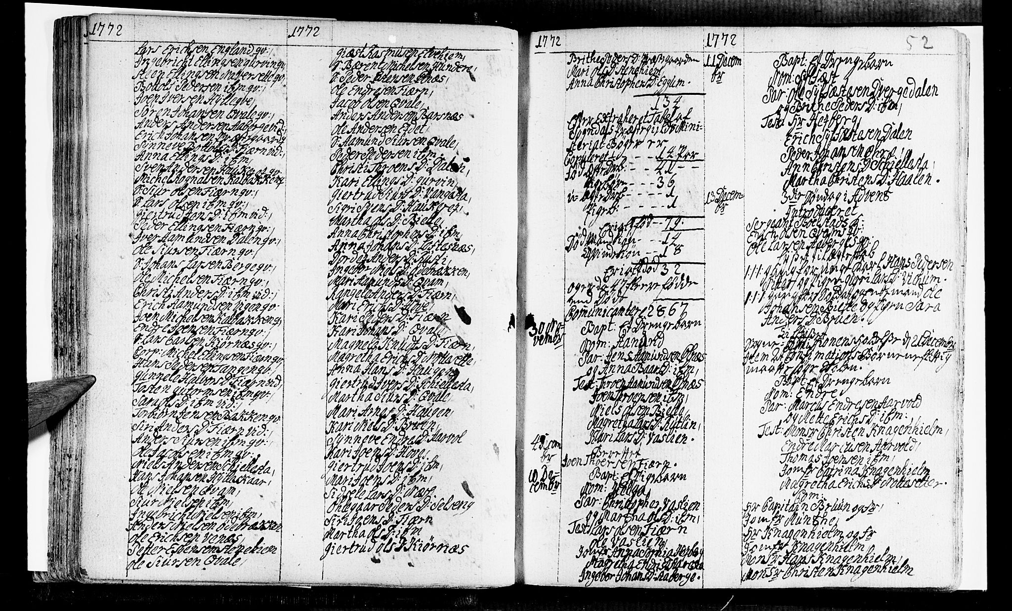 Sogndal sokneprestembete, SAB/A-81301/H/Haa/Haaa/L0005: Parish register (official) no. A 5, 1768-1782, p. 52