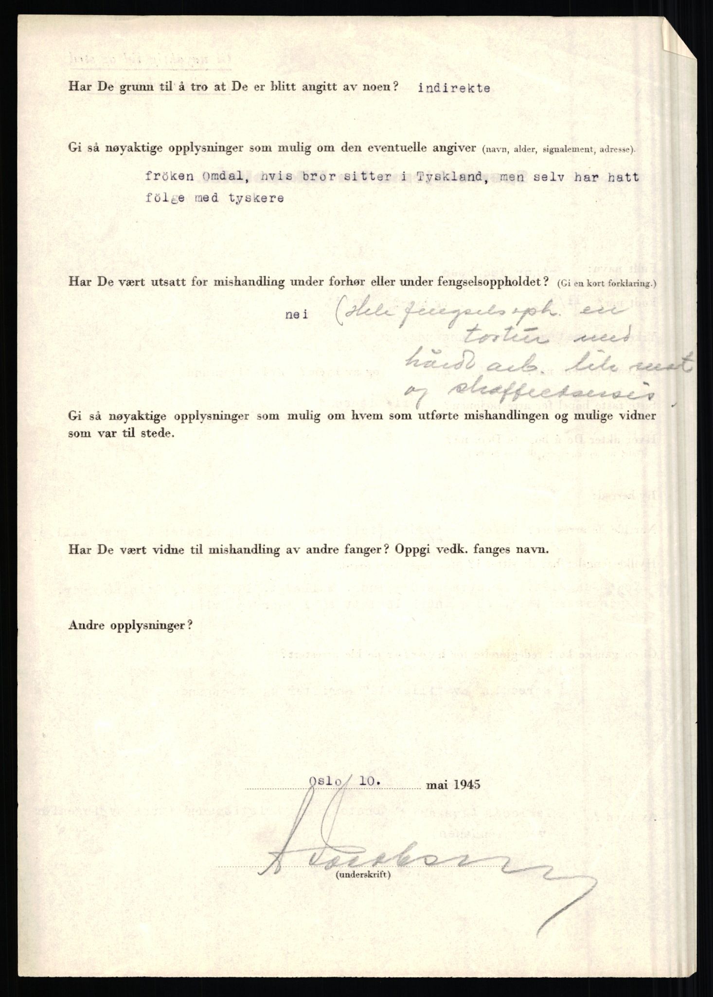 Rikspolitisjefen, AV/RA-S-1560/L/L0008: Jaffe, Bernhard - Karset, Helge Hafsahl, 1940-1945, p. 16