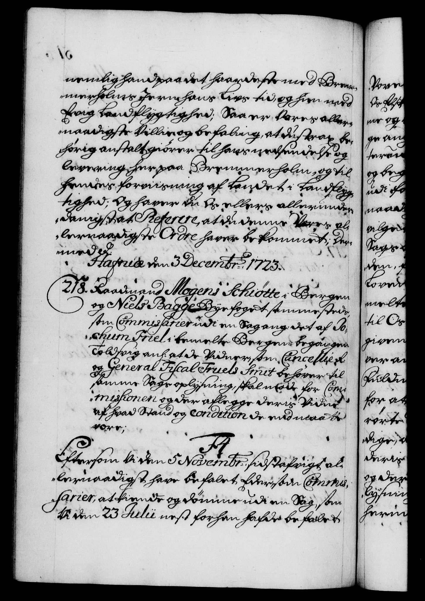 Danske Kanselli 1572-1799, AV/RA-EA-3023/F/Fc/Fca/Fcab/L0022: Norske tegnelser, 1722-1724, p. 514b