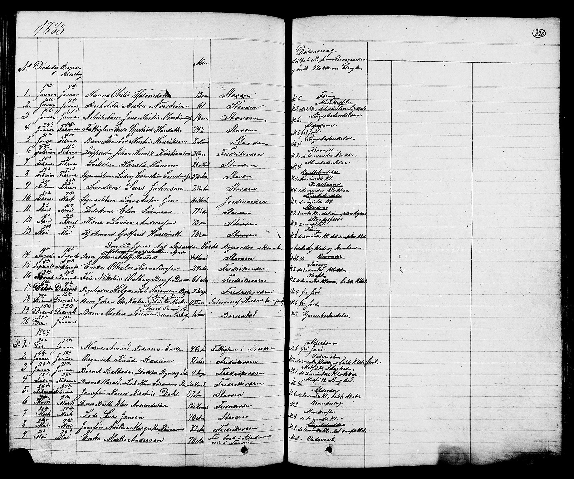 Stavern kirkebøker, AV/SAKO-A-318/G/Ga/L0002: Parish register (copy) no. 2, 1839-1909, p. 320