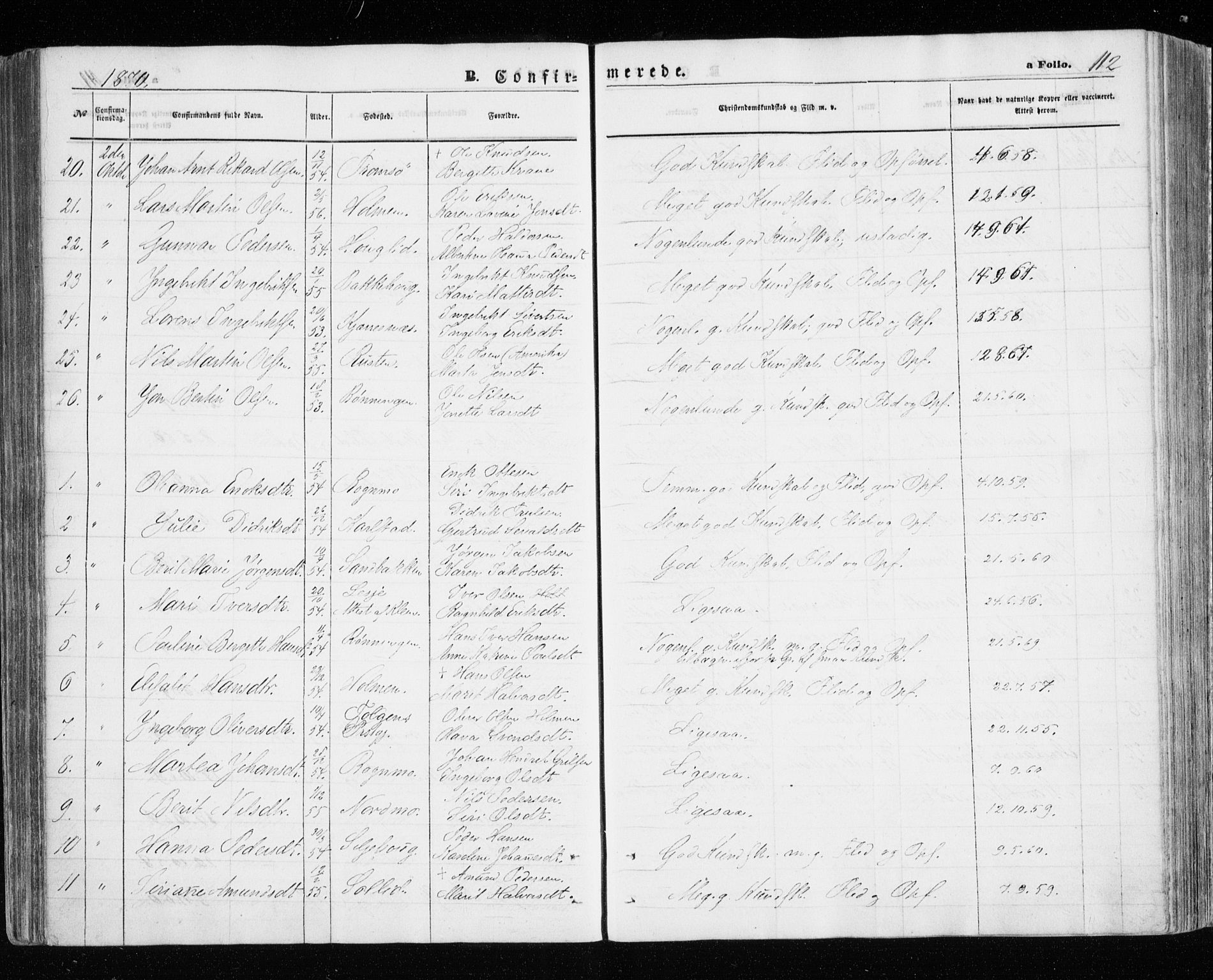 Målselv sokneprestembete, AV/SATØ-S-1311/G/Ga/Gaa/L0004kirke: Parish register (official) no. 4, 1863-1872, p. 112