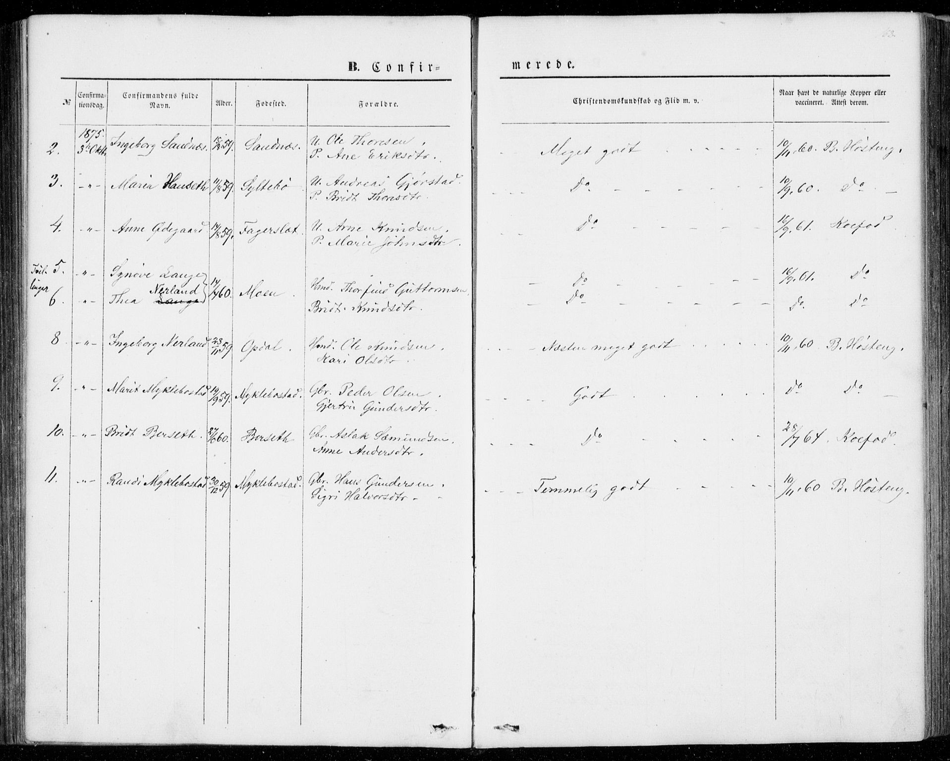 Ministerialprotokoller, klokkerbøker og fødselsregistre - Møre og Romsdal, AV/SAT-A-1454/554/L0643: Parish register (official) no. 554A01, 1846-1879, p. 162