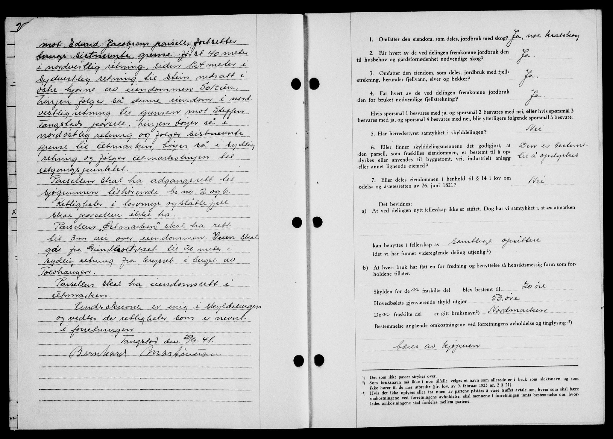 Lofoten sorenskriveri, SAT/A-0017/1/2/2C/L0009a: Mortgage book no. 9a, 1941-1942, Diary no: : 1687/1941