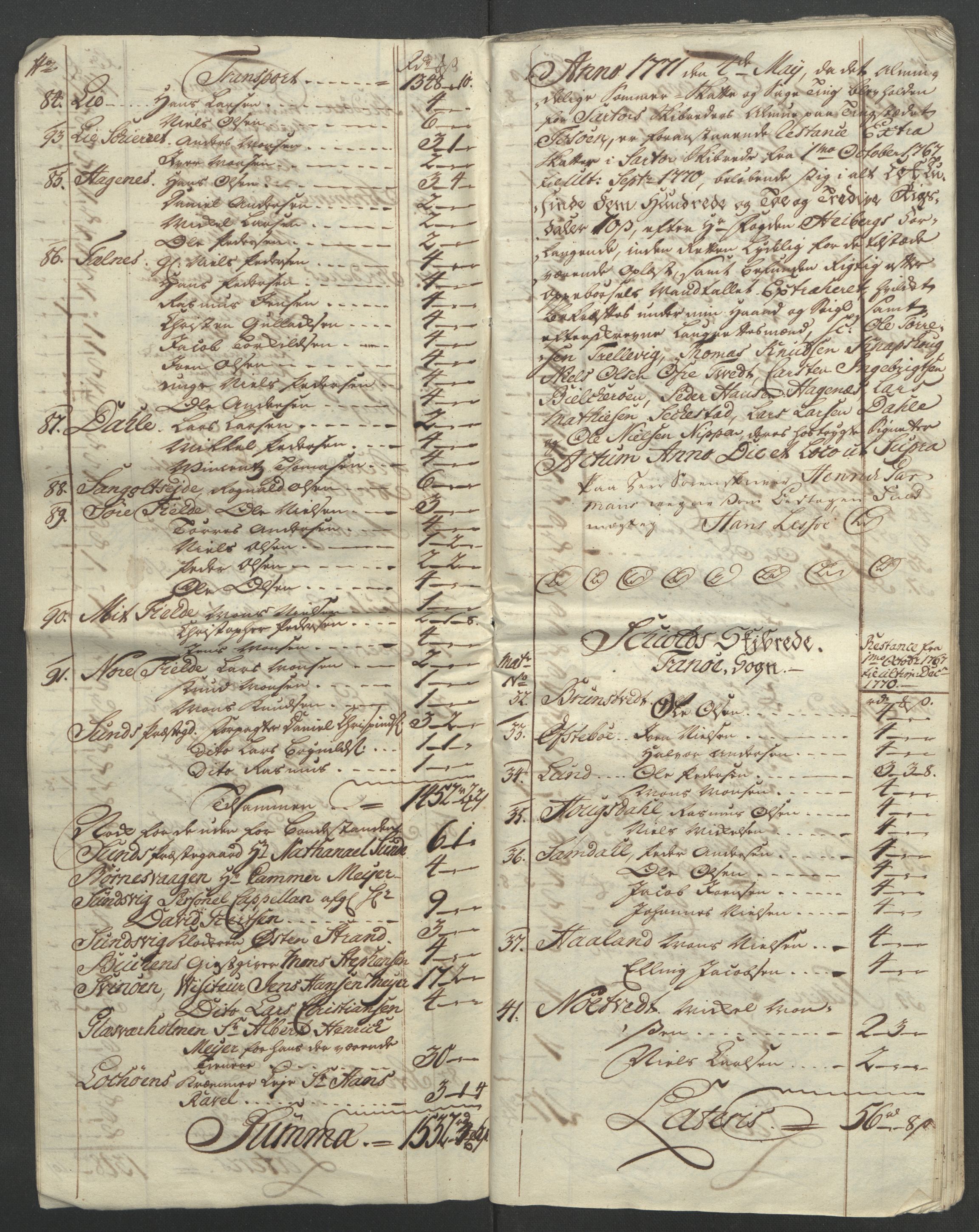 Rentekammeret inntil 1814, Reviderte regnskaper, Fogderegnskap, AV/RA-EA-4092/R51/L3303: Ekstraskatten Nordhordland og Voss, 1762-1772, p. 497