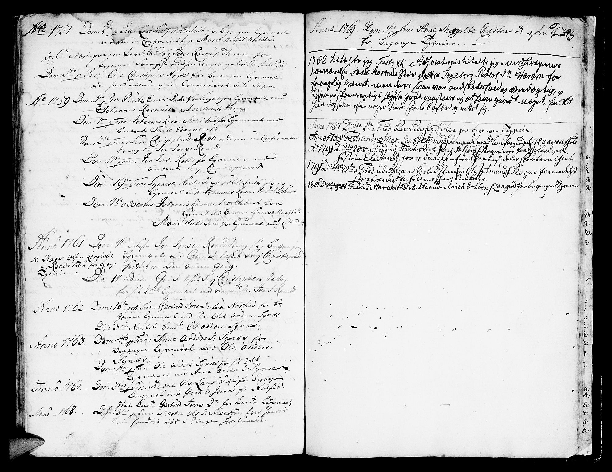 Ministerialprotokoller, klokkerbøker og fødselsregistre - Møre og Romsdal, SAT/A-1454/536/L0493: Parish register (official) no. 536A02, 1739-1802, p. 342-343