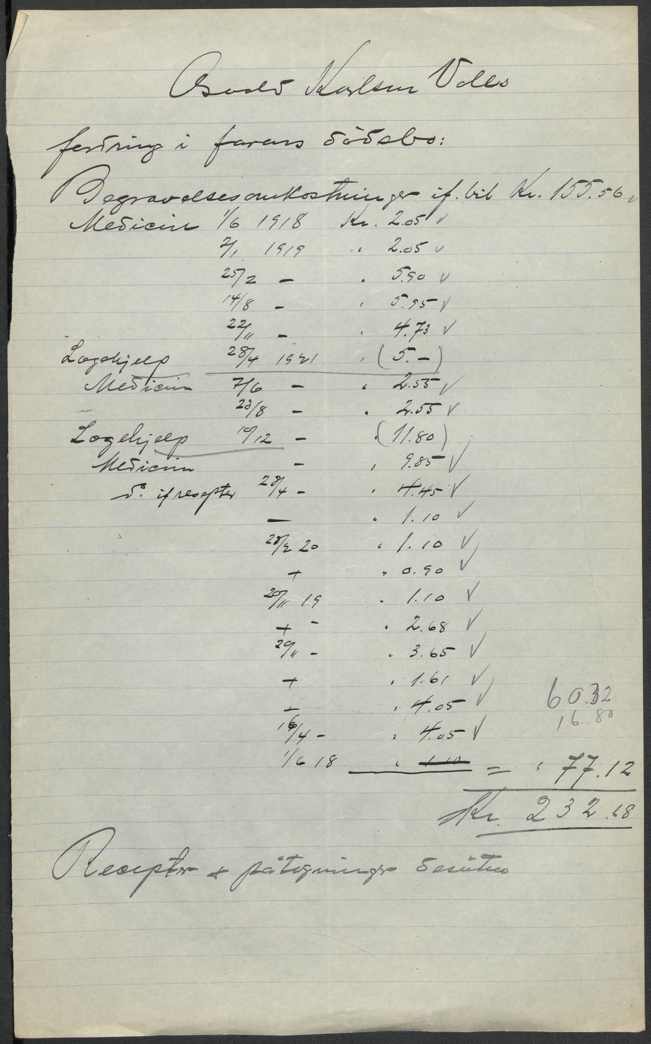 Beiarn lensmannskontor, AV/SAT-A-5676/1/02/L0003: 2.02.03 - Div. dødsbo, 1915-1924