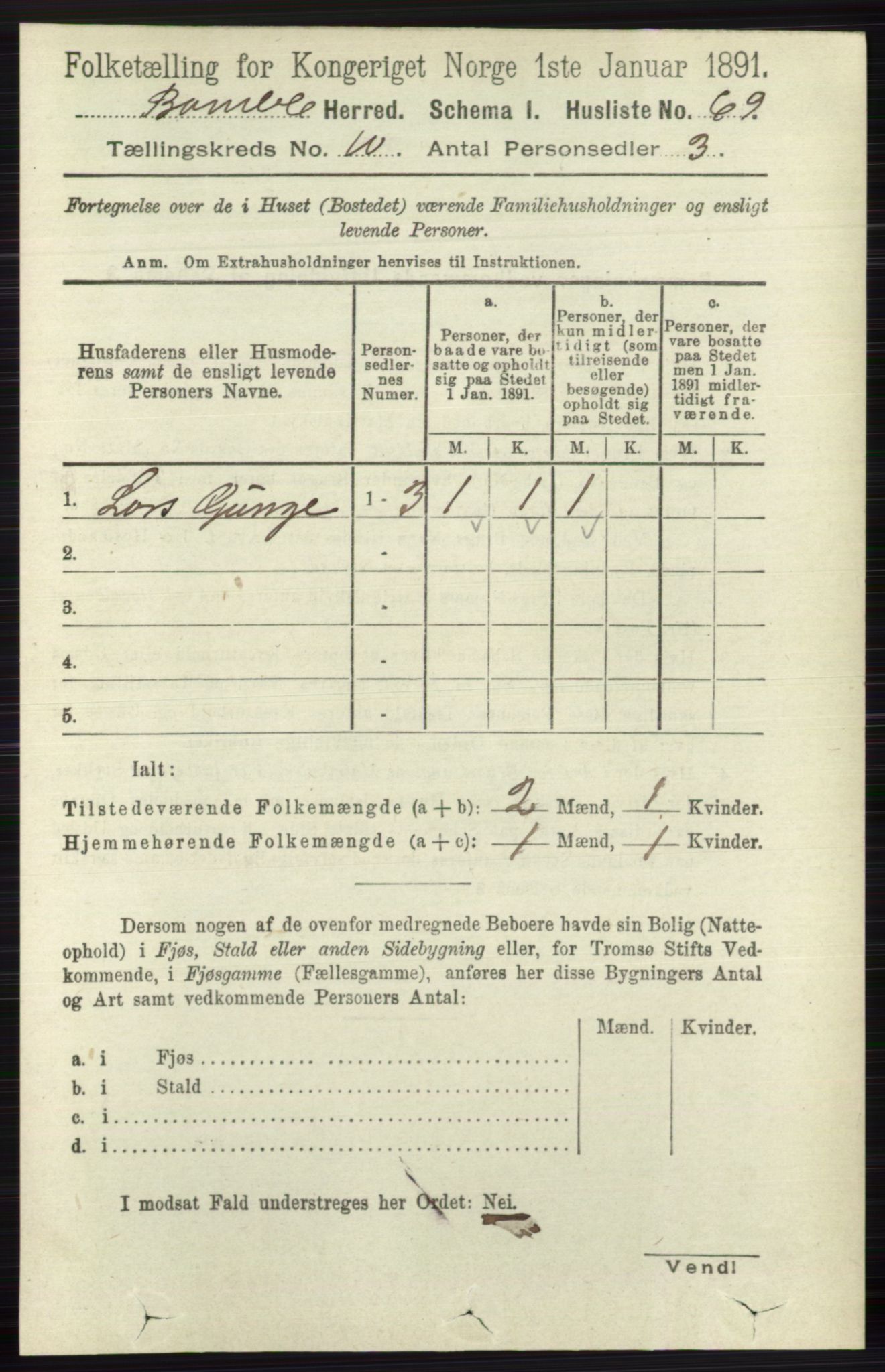 RA, 1891 census for 0814 Bamble, 1891, p. 5771