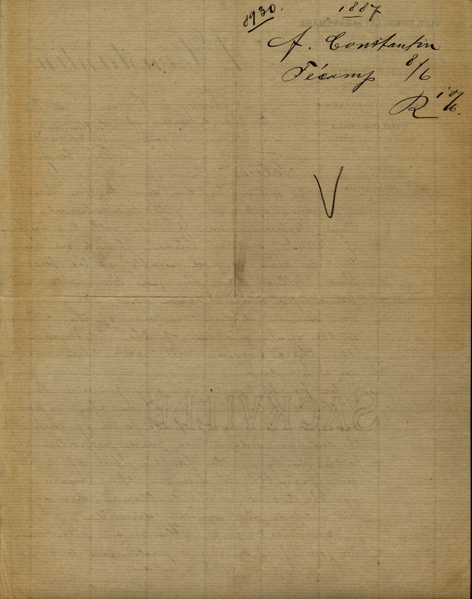 Pa 63 - Østlandske skibsassuranceforening, VEMU/A-1079/G/Ga/L0020/0001: Havaridokumenter / Tellus, Telanak, Wilhelmine, 1887, p. 25