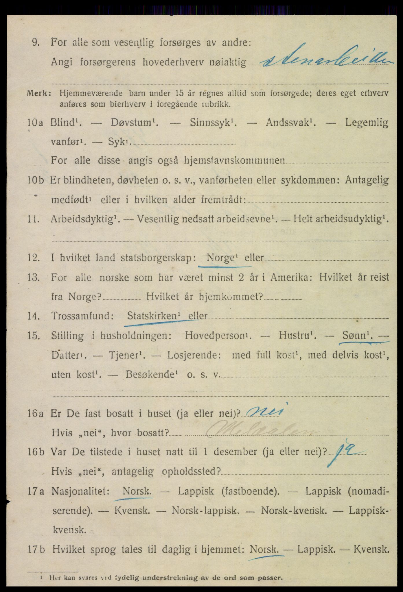 SAT, 1920 census for Åsen, 1920, p. 1707