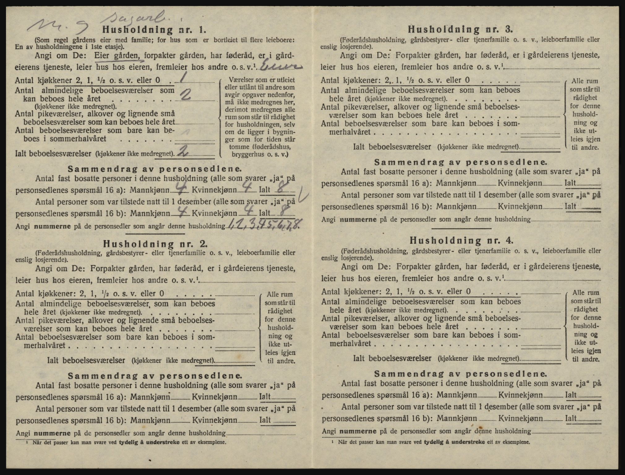 SAO, 1920 census for Glemmen, 1920, p. 1084