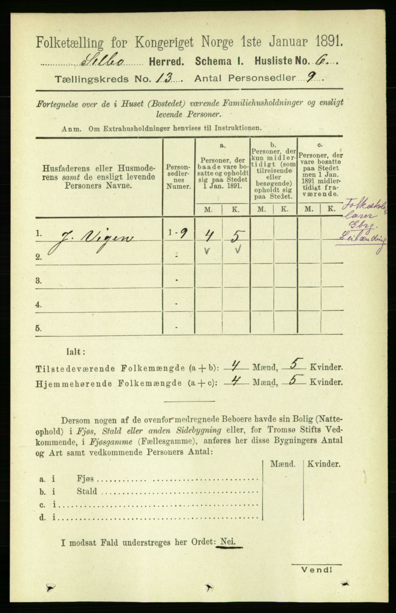 RA, 1891 census for 1664 Selbu, 1891, p. 4542