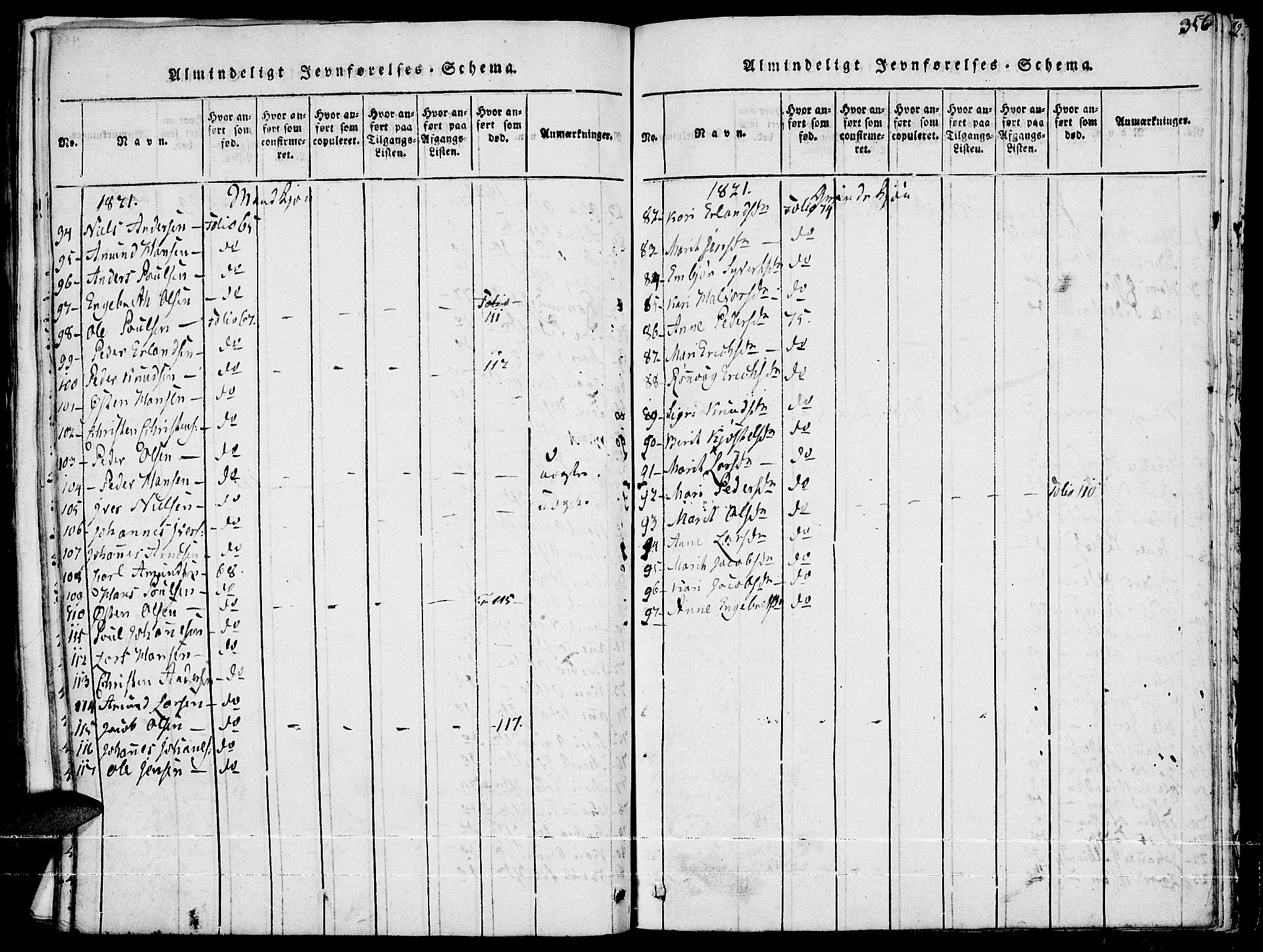 Fron prestekontor, AV/SAH-PREST-078/H/Ha/Haa/L0002: Parish register (official) no. 2, 1816-1827, p. 356