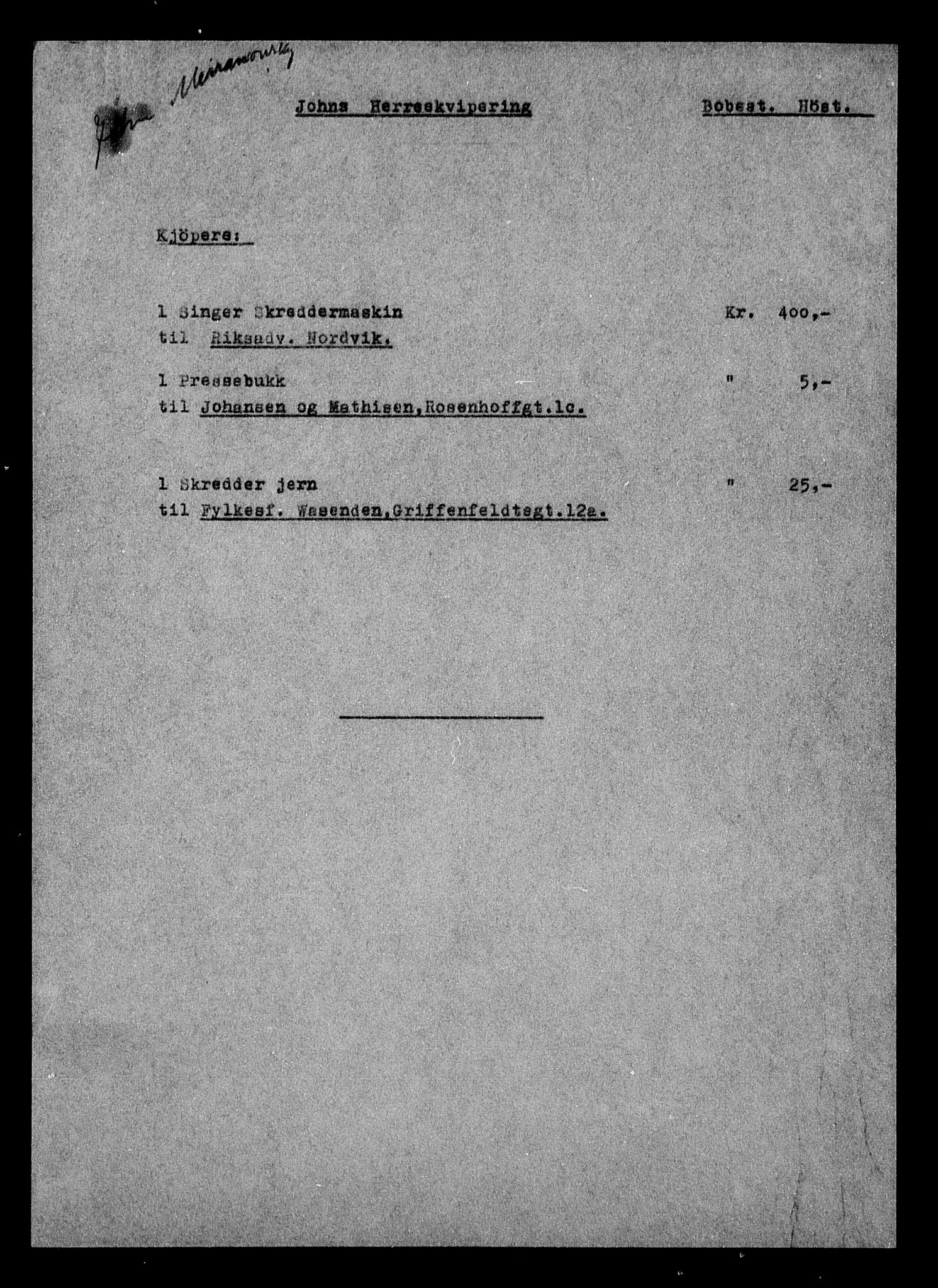 Justisdepartementet, Tilbakeføringskontoret for inndratte formuer, AV/RA-S-1564/H/Hc/Hcc/L0963: --, 1945-1947, p. 22