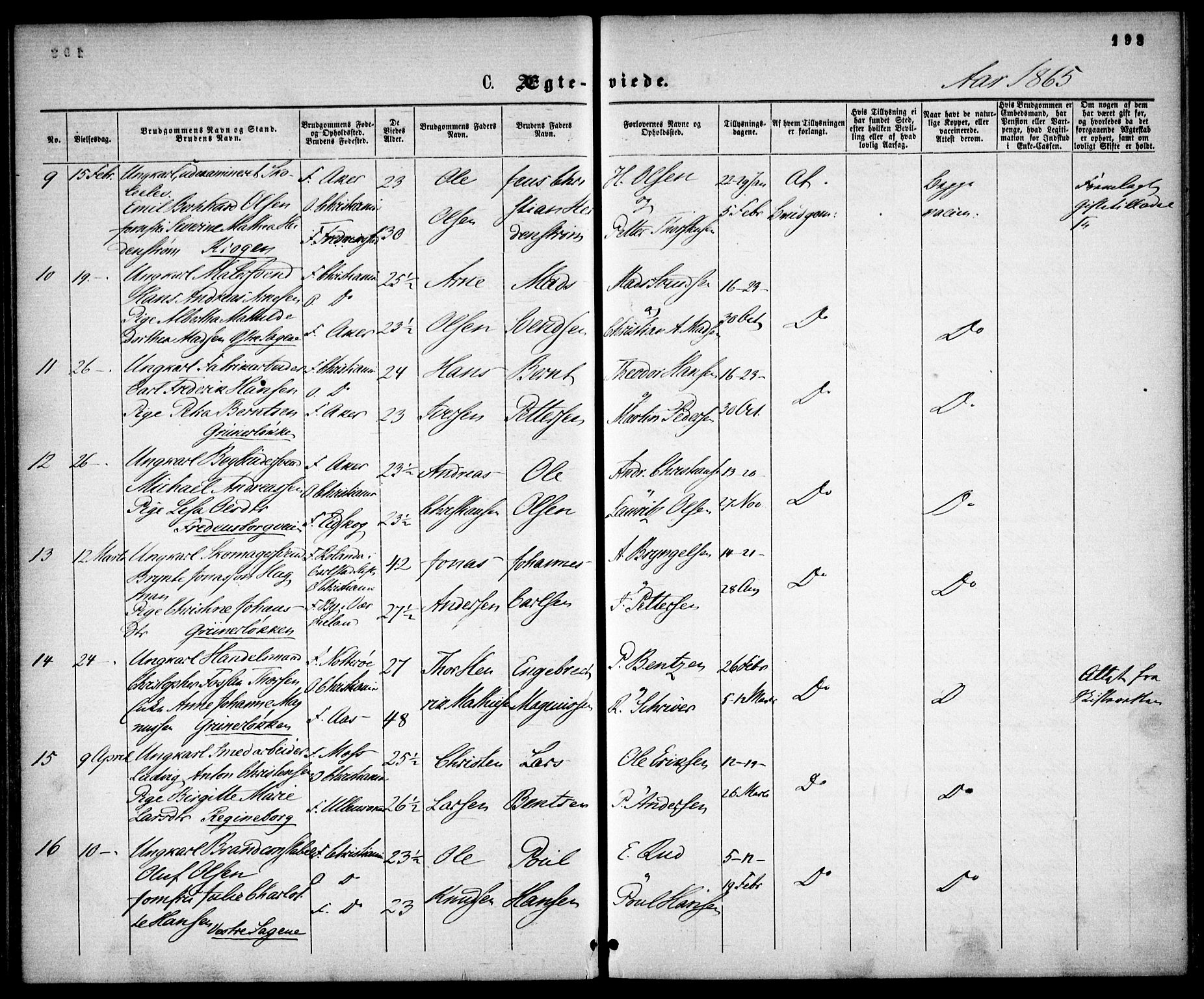 Gamle Aker prestekontor Kirkebøker, AV/SAO-A-10617a/F/L0001: Parish register (official) no. 1, 1861-1865, p. 193