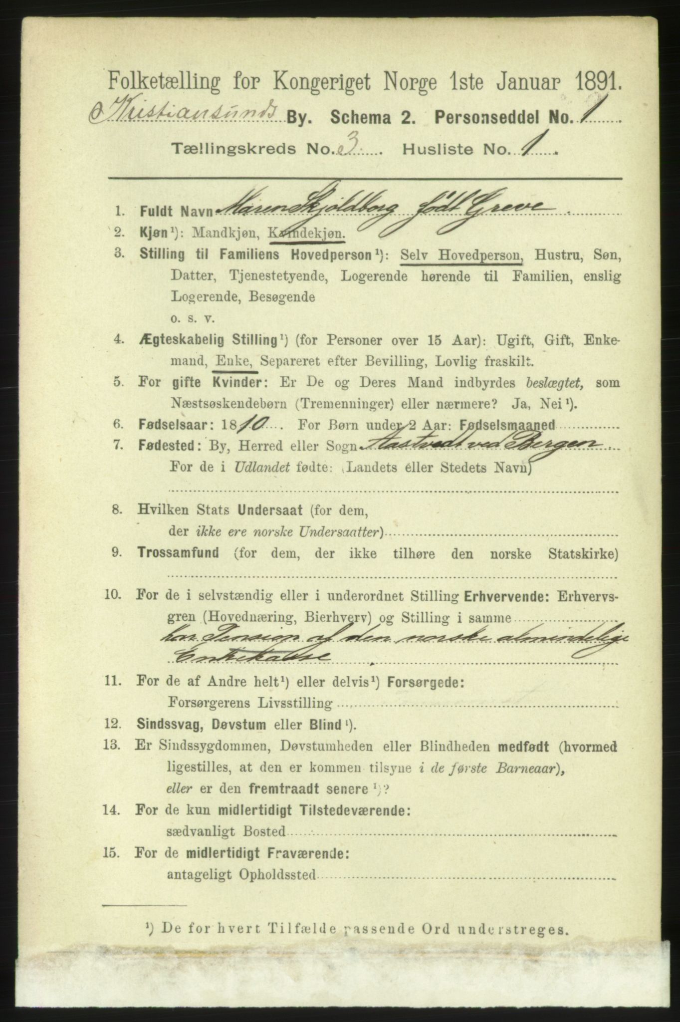 RA, 1891 census for 1503 Kristiansund, 1891, p. 2792