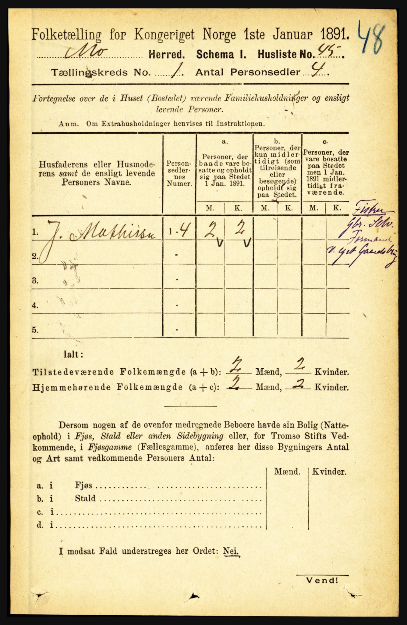 RA, 1891 census for 1833 Mo, 1891, p. 77