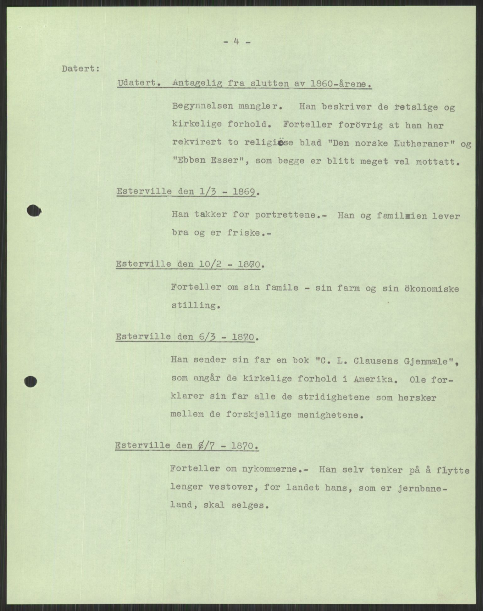 Samlinger til kildeutgivelse, Amerikabrevene, AV/RA-EA-4057/F/L0037: Arne Odd Johnsens amerikabrevsamling I, 1855-1900, p. 339