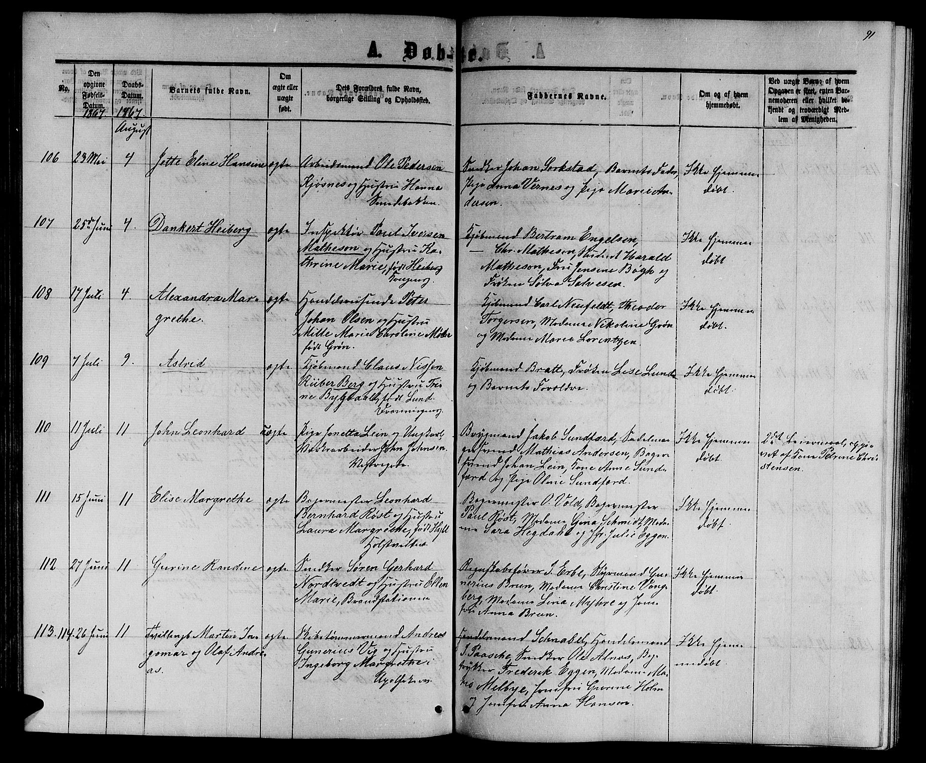 Ministerialprotokoller, klokkerbøker og fødselsregistre - Sør-Trøndelag, AV/SAT-A-1456/601/L0087: Parish register (copy) no. 601C05, 1864-1881, p. 91