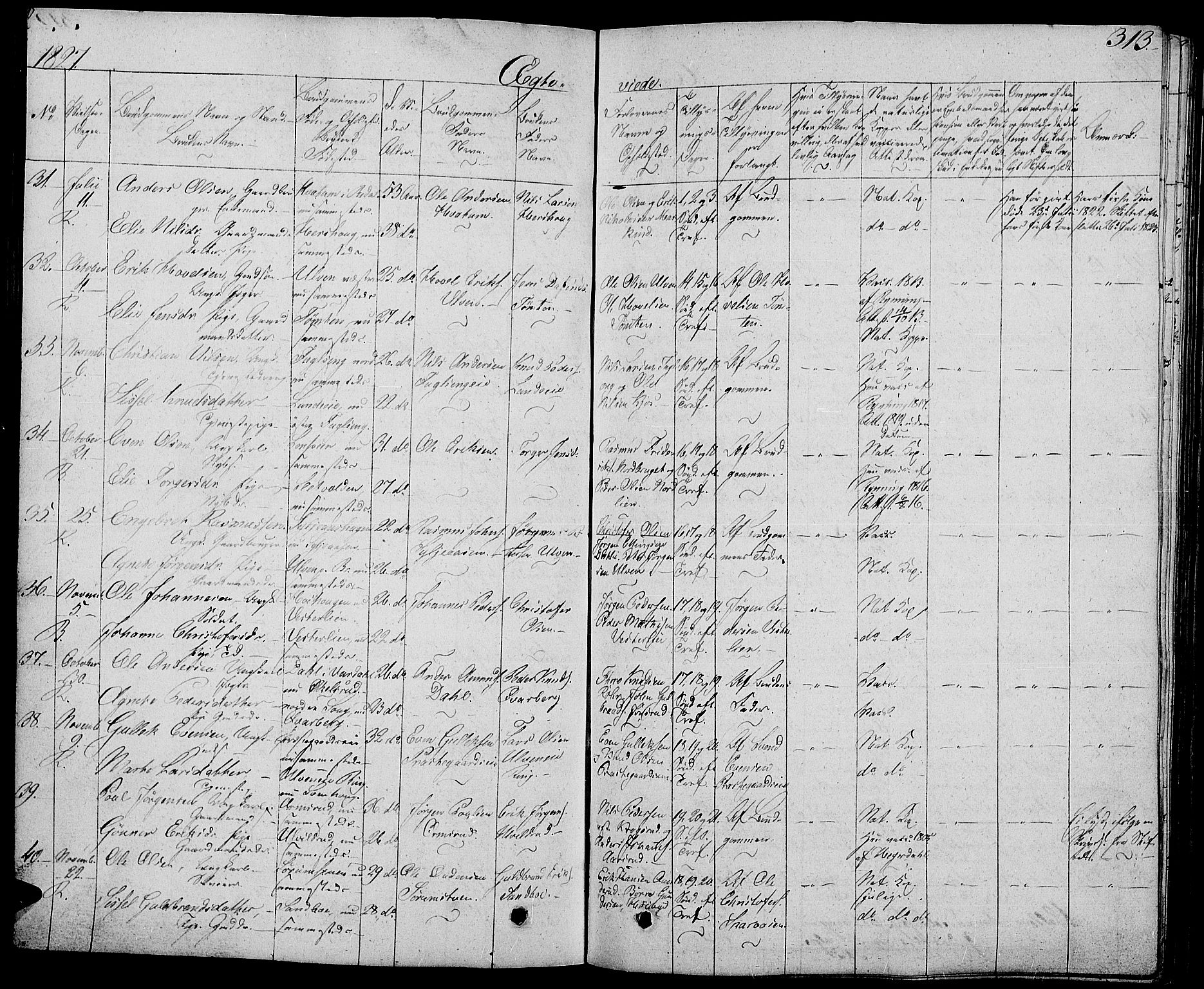 Ringsaker prestekontor, AV/SAH-PREST-014/L/La/L0004: Parish register (copy) no. 4, 1827-1838, p. 313