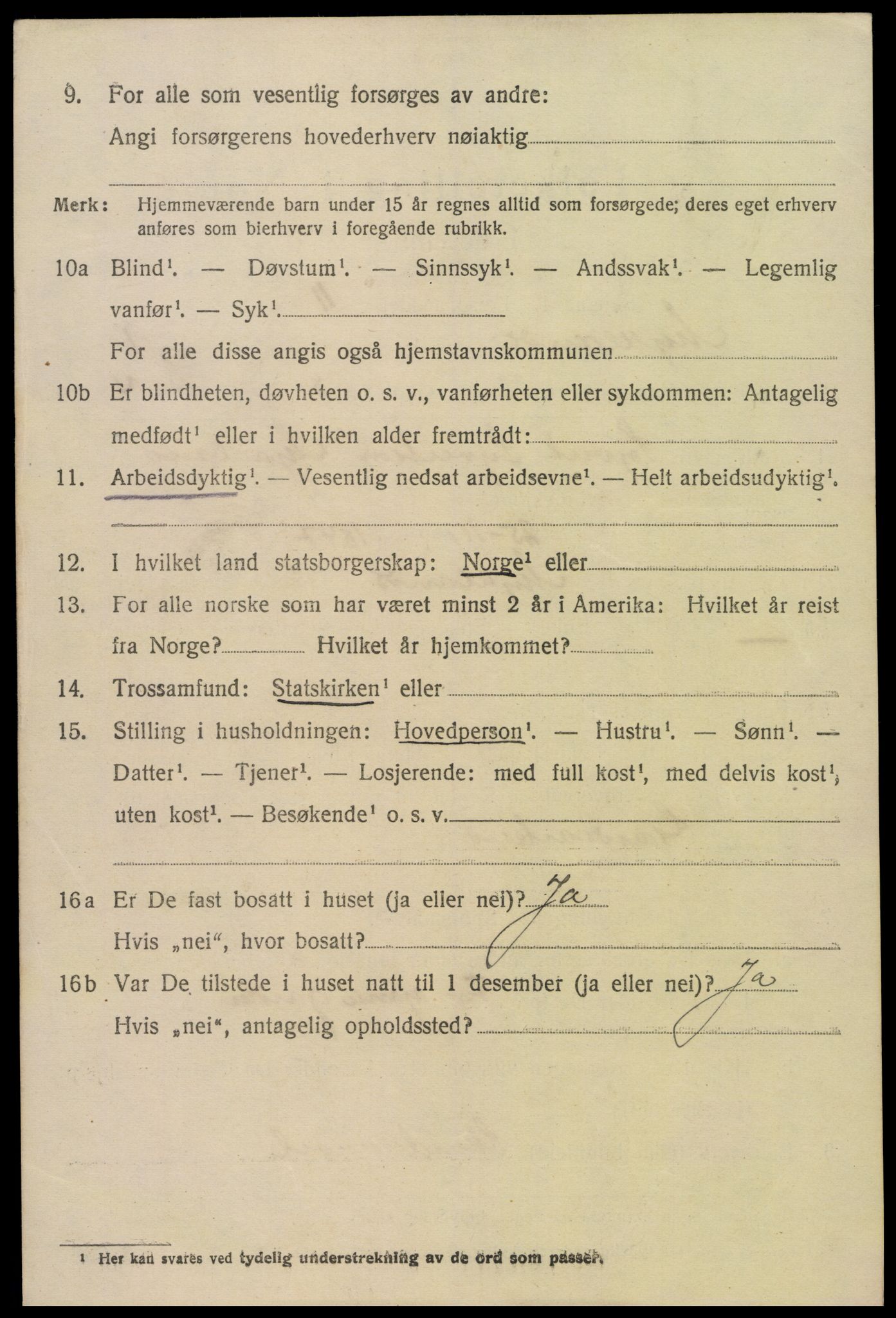 SAK, 1920 census for Mykland, 1920, p. 703