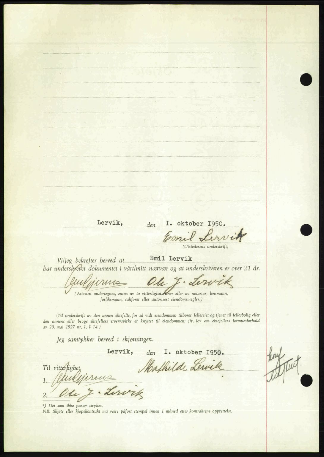 Nordmøre sorenskriveri, AV/SAT-A-4132/1/2/2Ca: Mortgage book no. A116, 1950-1950, Diary no: : 3257/1950