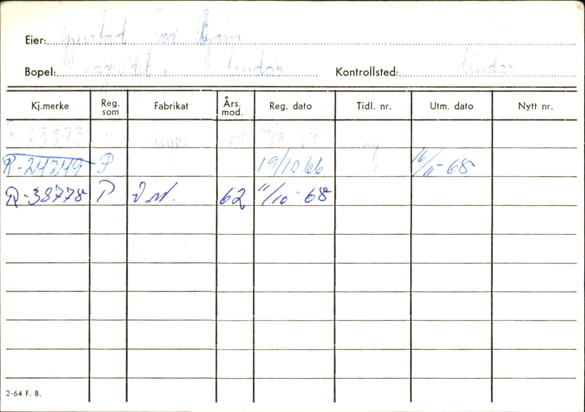 Statens vegvesen, Hordaland vegkontor, AV/SAB-A-5201/2/Ha/L0016: R-eierkort G, 1920-1971, p. 26